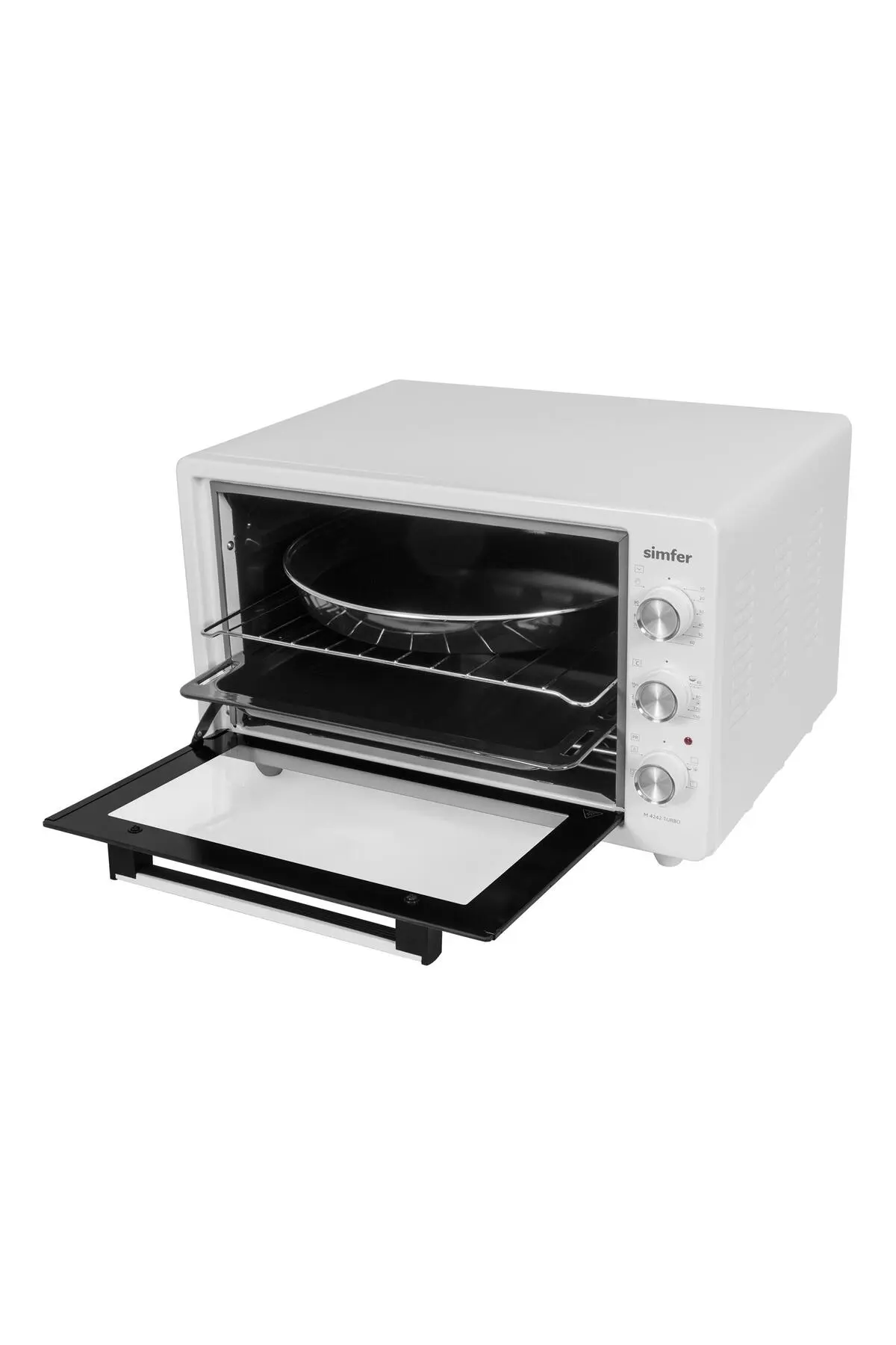 Simfer 4242 Beyaz 42 LT Turbo Fan Mini/Midi Fırın - 6 Fonksiyon,Yoğurt Yapma, Buz Çözme & İç Aydınlatma