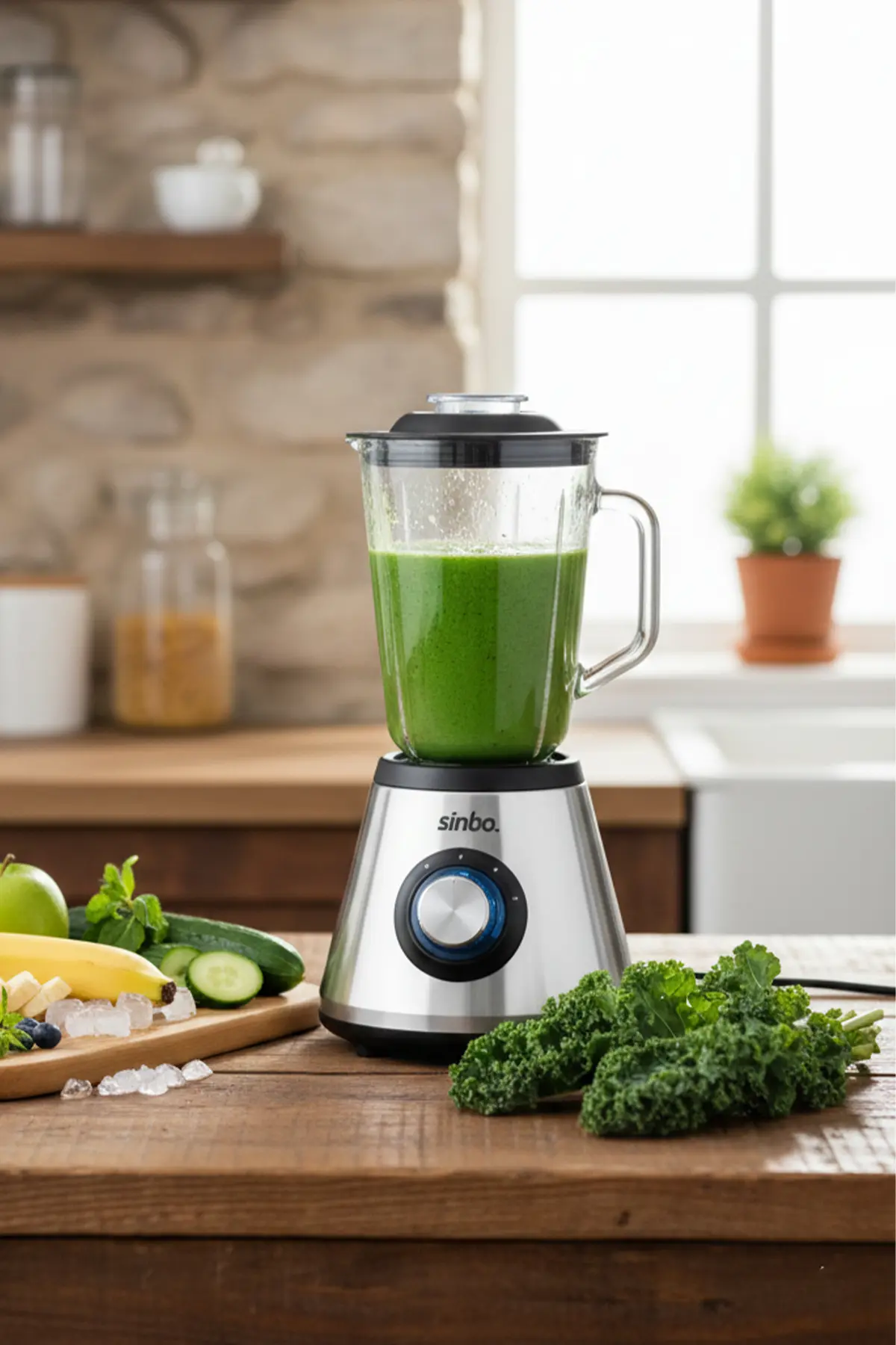 Sinbo SHB-7520 Turbo Blender – 400W, 1.5L Cam Hazne, 6 Bıçaklı Buz Kırma & Smoothie