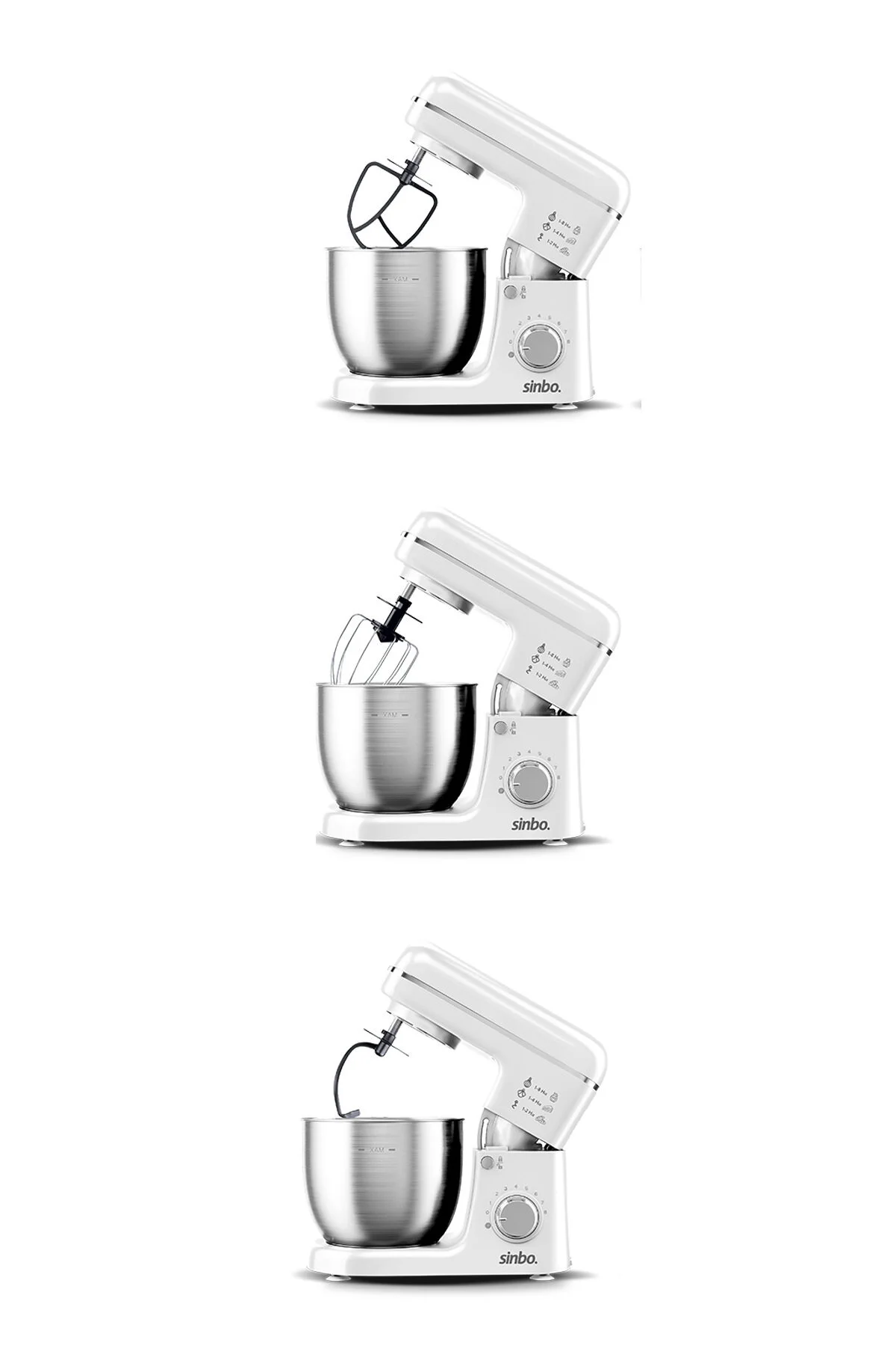 Sinbo SMX-2771 Stand Mikser | 1300W, 5L, Çok Fonksiyonlu Stand Mikser - Mutfak Şefi