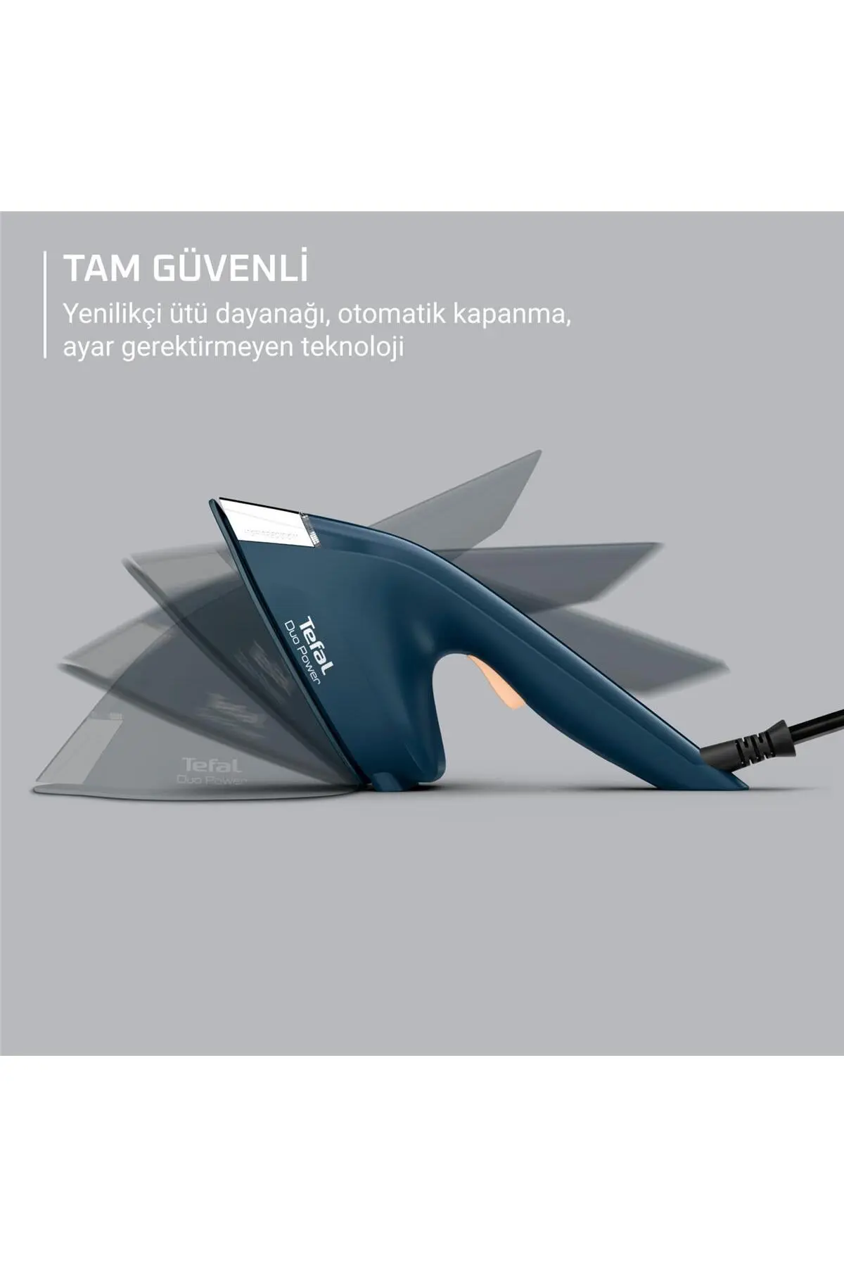 TEFAL Duo Power 2 in 1 Kırışıklık Giderici 1700 Watt Buharlı Düzleştirici ve Ütü