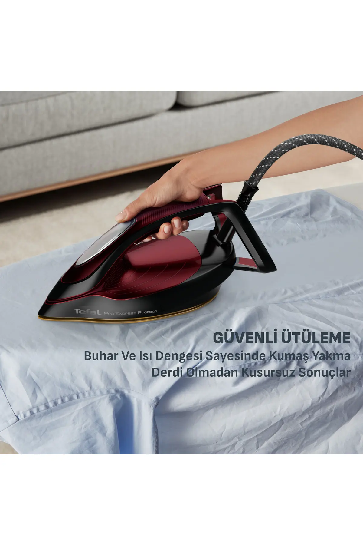 TEFAL GV9230 Pro Express Protect 140 gr Sürekli ve 560 gr Şok Buharlı 2600 Watt Buhar Kazanlı Ütü