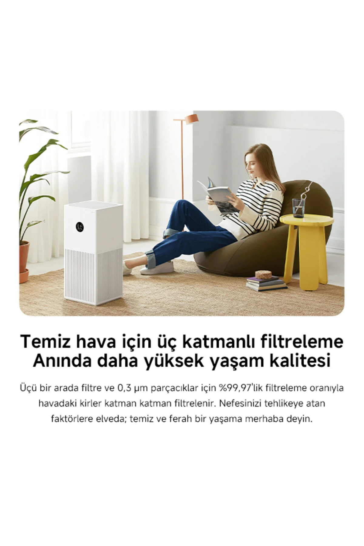Xiaomi Air Purifier 4 Lite Akıllı Hava Temizleyici Beyaz (Xiaomi Türkiye Garantili)