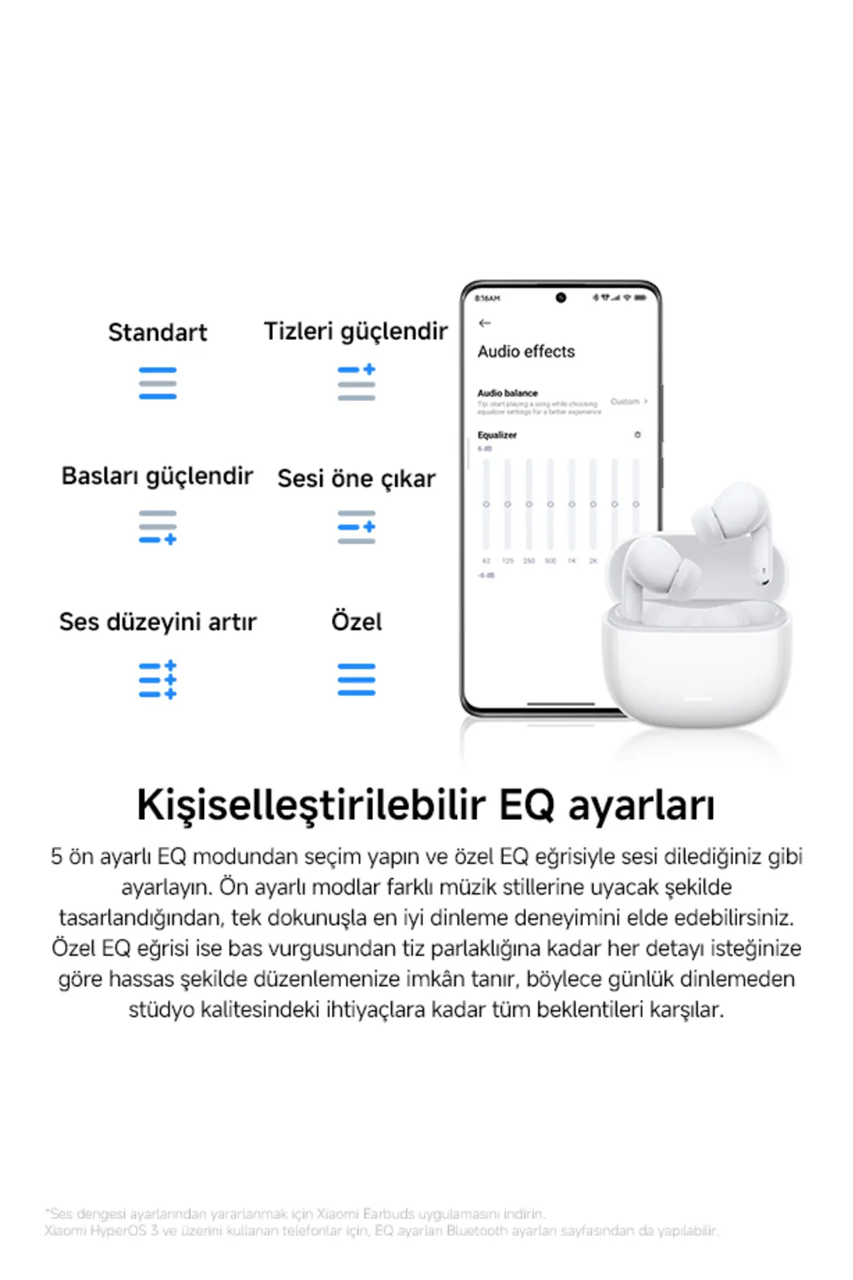 Xiaomi Redmi Buds 8 Lite Siyah Kulakiçi Kulaklık TWS - ANC BT 5.4 (Xiaomi TR Garantili)