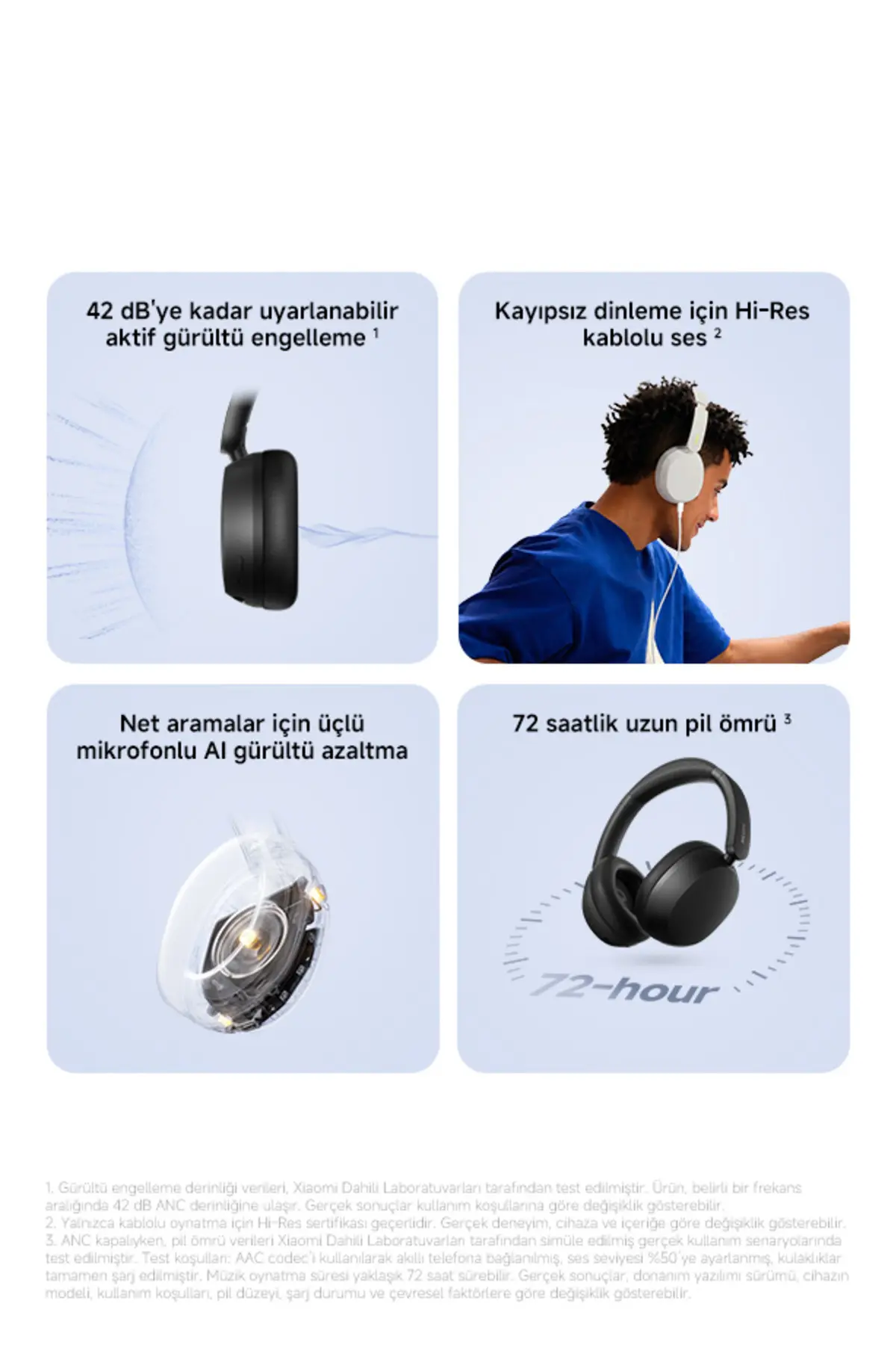 Xiaomi REDMI Headphones Neo beyaz Bluetooth Kulaklık Kablosuz Kulaküstü - ANC BT 5.4 (Xiaomi TR Garantili)