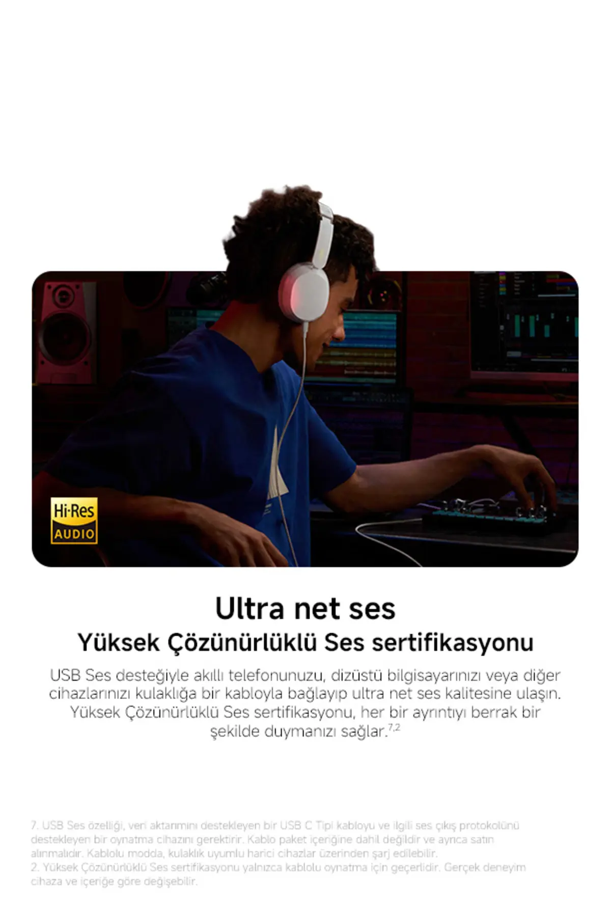 Xiaomi REDMI Headphones Neo mavi Kulak üstü - ANC BT 5.4 (Xiaomi TR Garantili)
