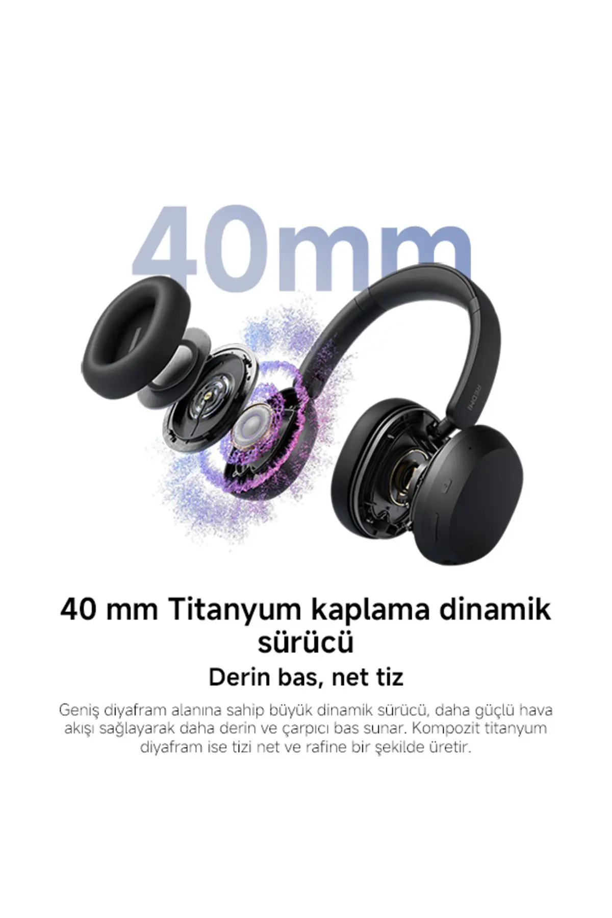 Xiaomi REDMI Headphones Neo siyah Bluetooth Kulaklık Kablosuz Kulaküstü - ANC BT 5.4 (Xiaomi TR Garantili)