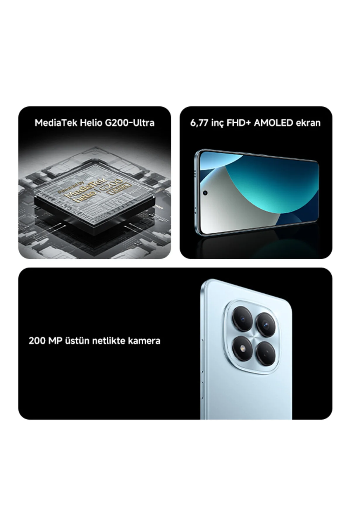 Xiaomi Redmi Note 15 Pro 8 GB+256 GB Siyah (Xiaomi Türkiye Garantili )