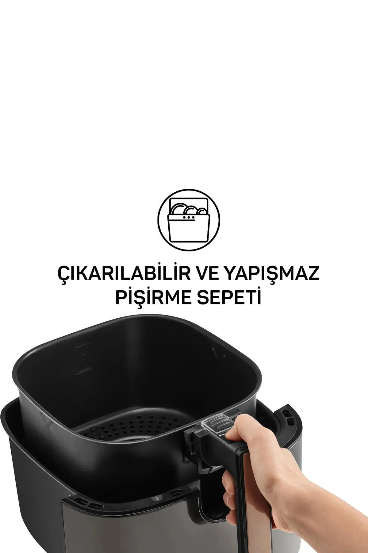Arzum AR2074(AR2091)-B Airtasty XL Yağsız Fitöz Airfryer, 6 Litre Kapasite, Bakır