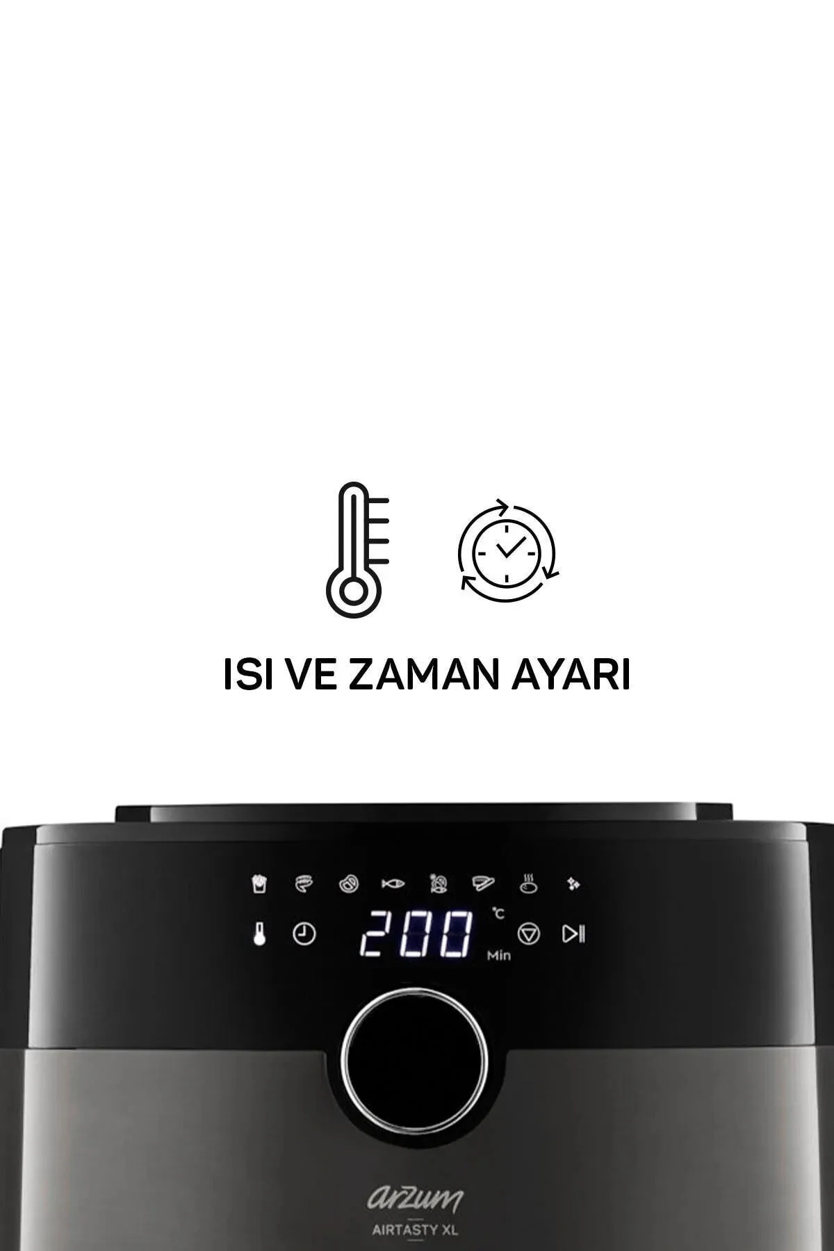 Arzum AR2074(AR2091)-B Airtasty XL Yağsız Fitöz Airfryer, 6 Litre Kapasite, Bakır