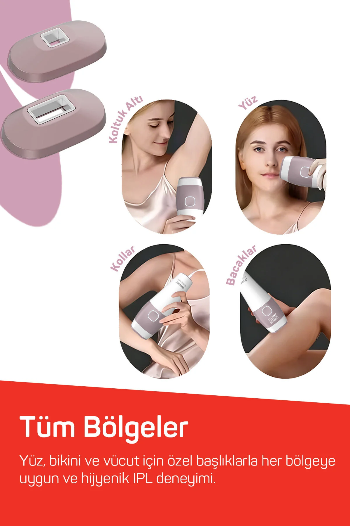 Arzum AR5176 SateenTouch IPL Lazer Epilasyon, 999.999 Atım,Evde Tüy Alma,Soğutmalı, 5 Kademe, Otomatik Mod