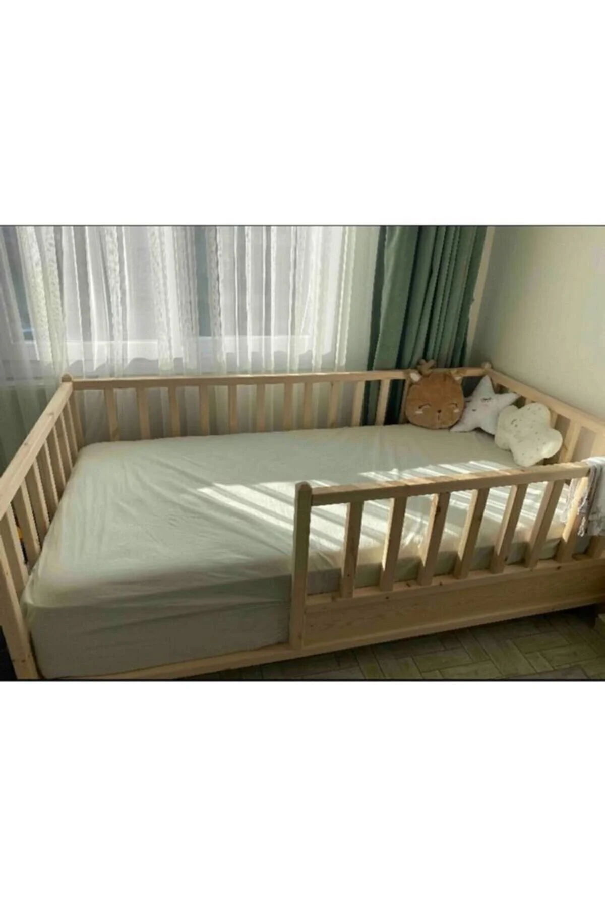 Baby Kinder Kahverengi Roofless Montessori Bebek Ve Çocuk Karyolası