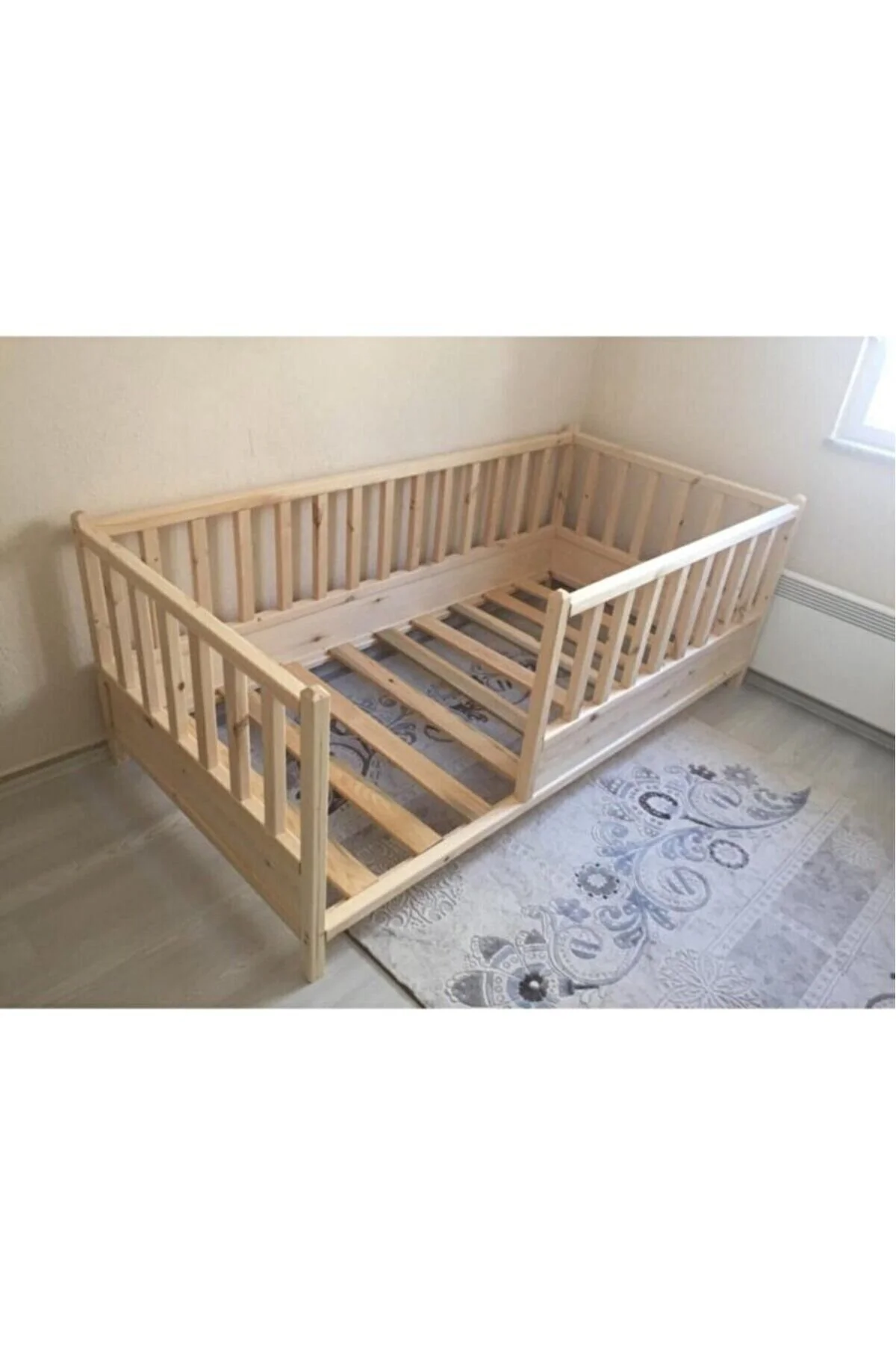 Baby Kinder Kahverengi Roofless Montessori Bebek Ve Çocuk Karyolası