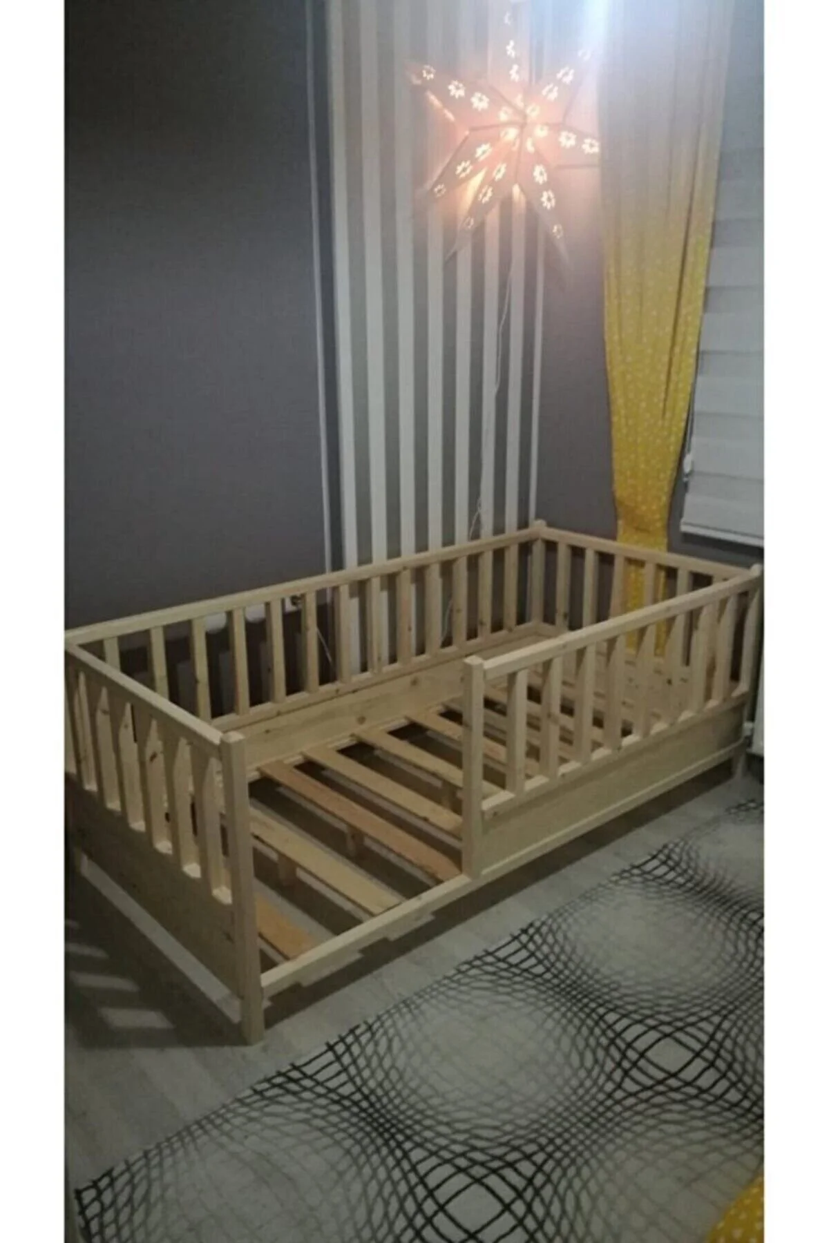 Baby Kinder Kahverengi Roofless Montessori Bebek Ve Çocuk Karyolası