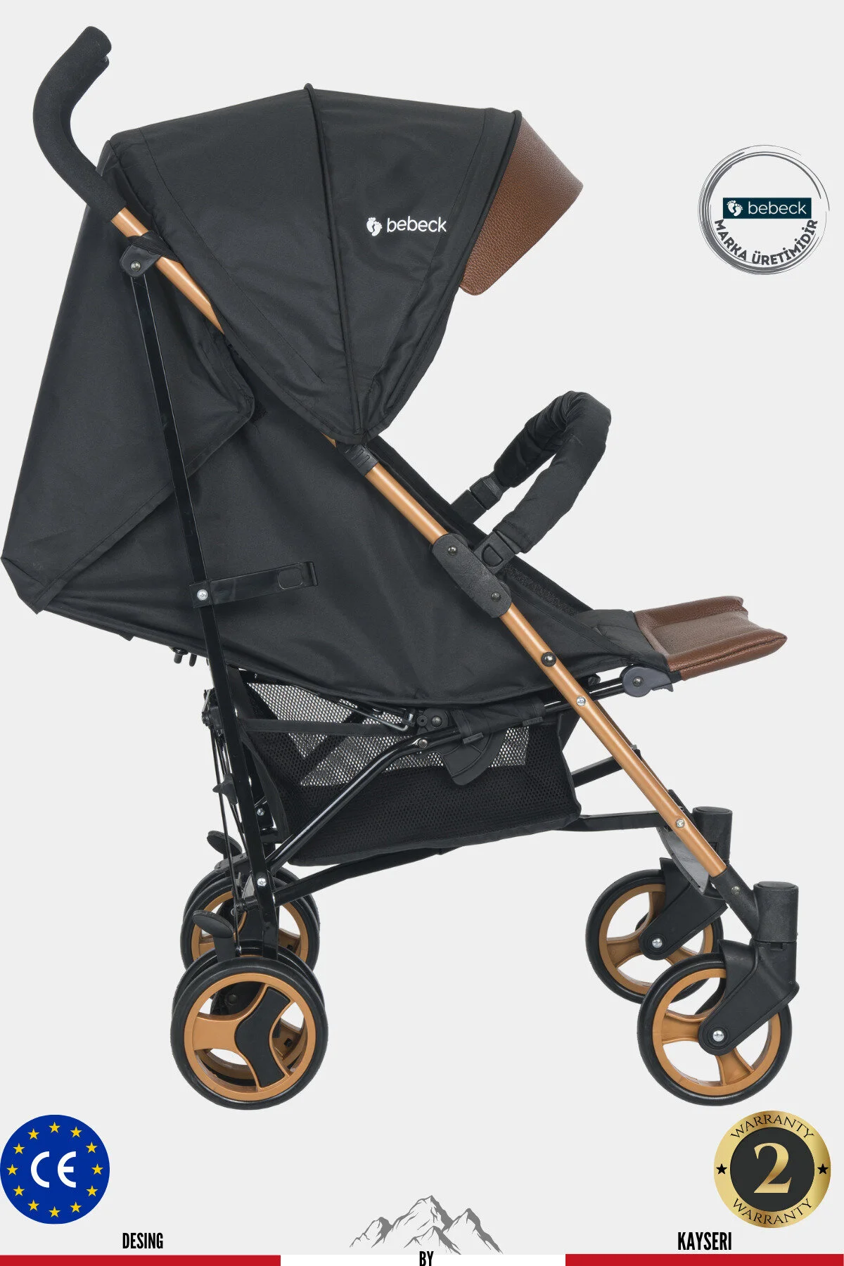 Bebeck Accord Baston Bebek Arabası Kahve