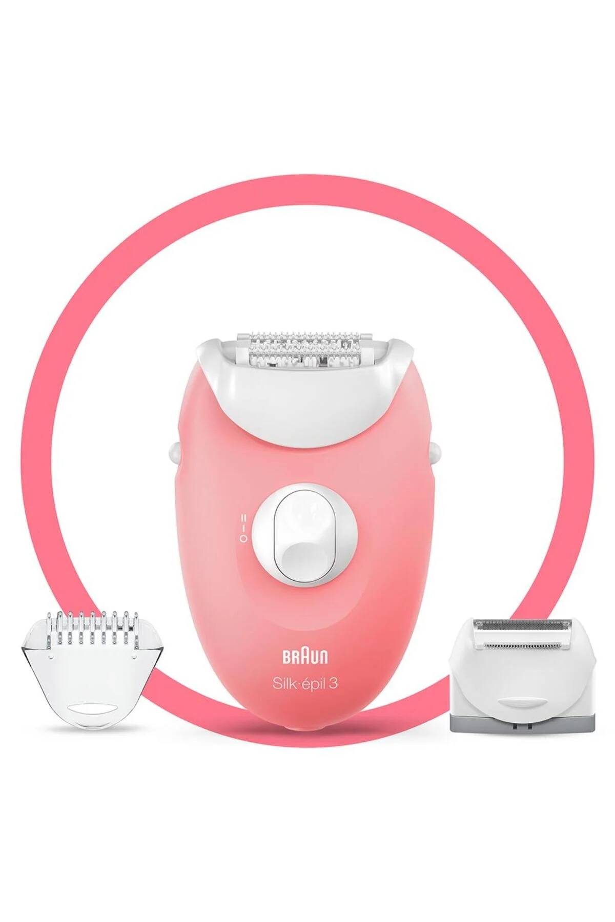 Braun Silk-épil 3 3277 Smartlight, 2 Hız Ayarı, Kablolu Epilatör / Pembe