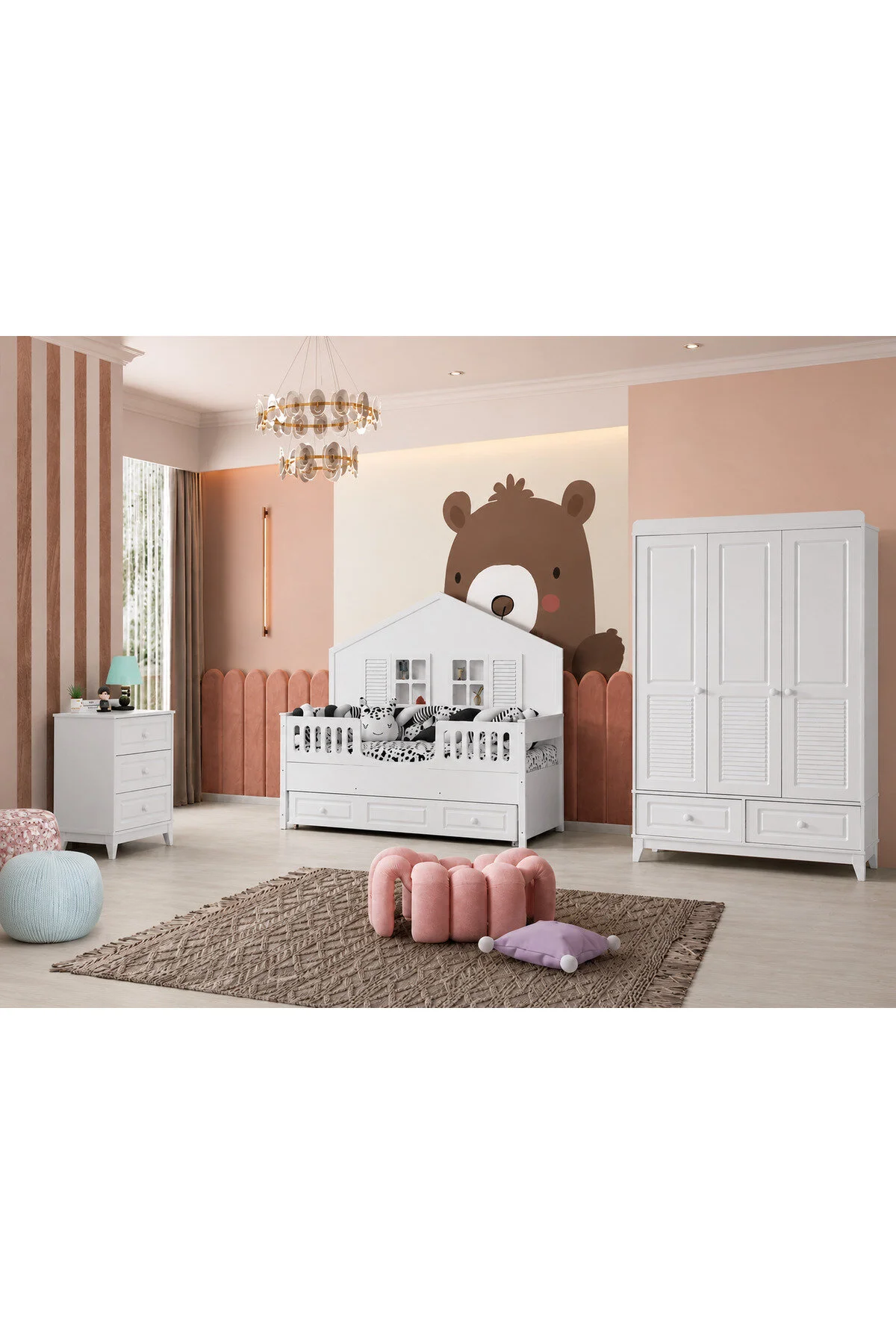 Cozibo Boss Mia Montessori Yavrulu Karyola Bebek Montessori 90x190 cm