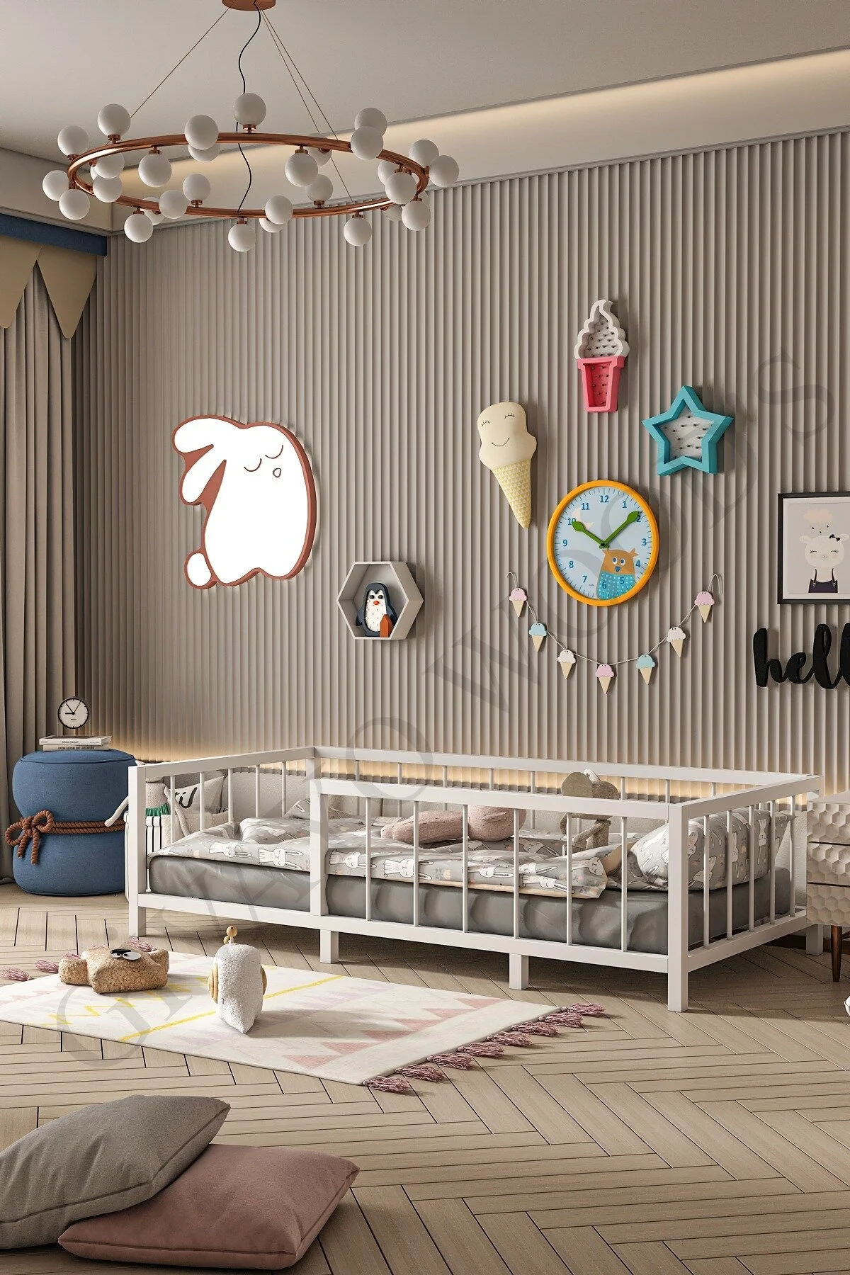 GİVAYO WOOD'S Thorin Bebek Çocuk Montessori MDF Yatak