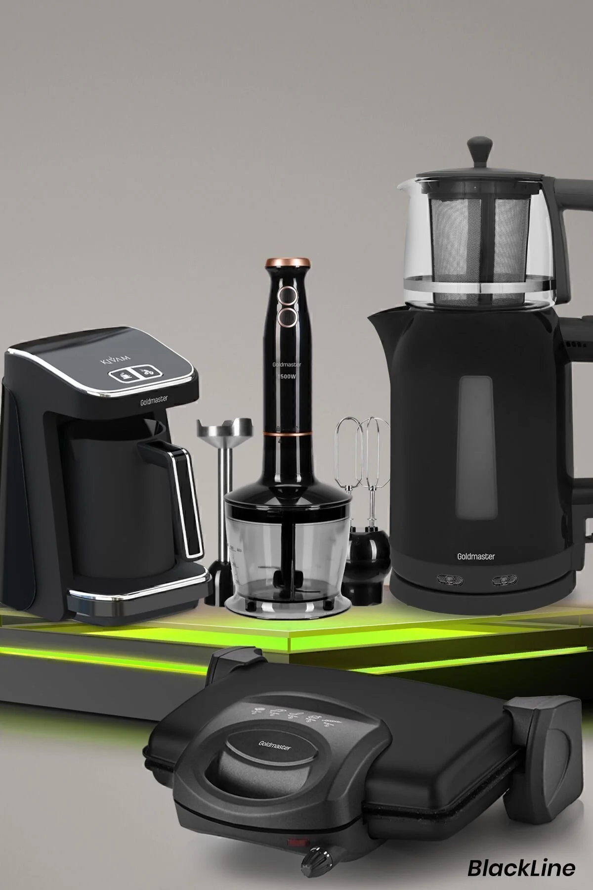 GoldMaster Blackline 18 Parça Avantajlı Elektronik Evlilik Paketi Elektrikli Mutfak Çeyiz Seti