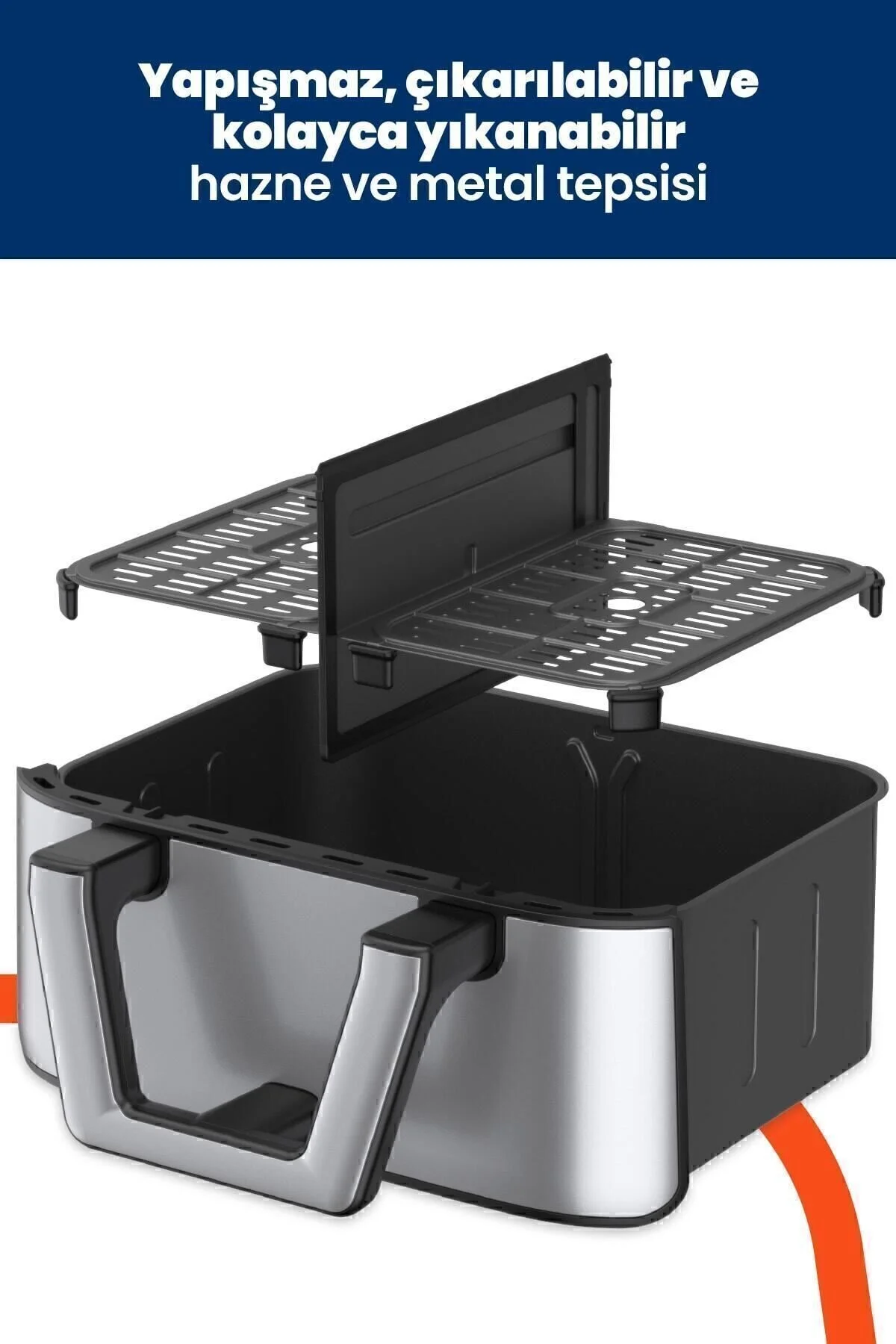 GoldMaster Doublefry 2850w 9 Litre 3xl Dev Tek Ve Çift Hazneli Dokunmatik Airfryer Yağsız Sıcak Hava Fritözü