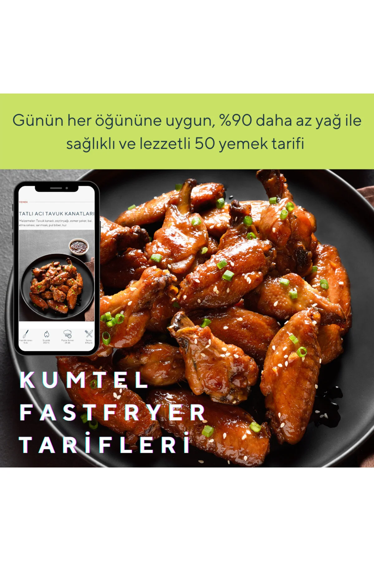 KUMTEL Digital Fastfryer XL ( Yağsız Fritöz Airfryer ) HAF-02