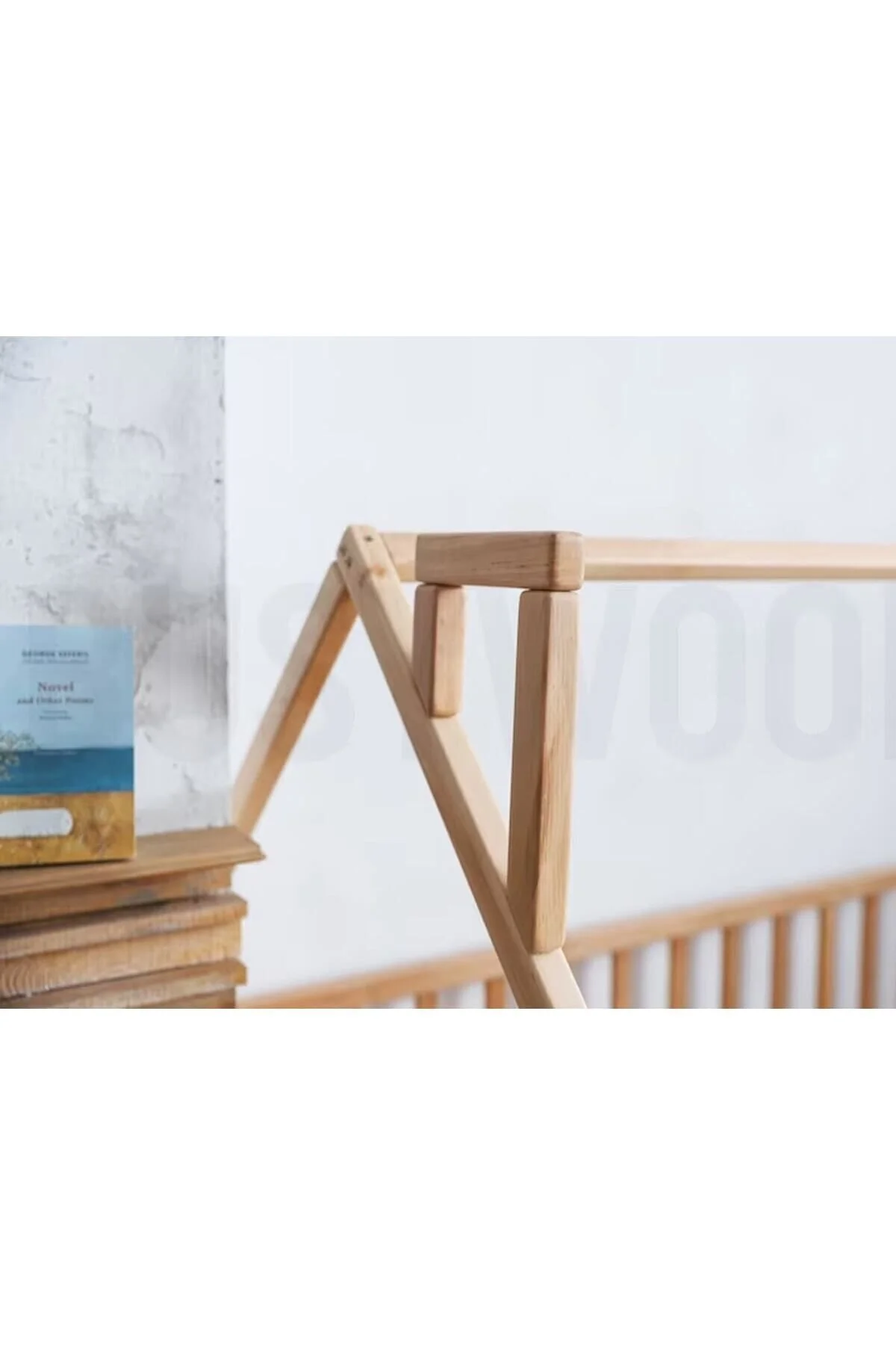 OPPİPO 75 Cm Korkuluklu Ahşap Montessori Karyola - Masif Ahşap Karyola - Opmont05-75