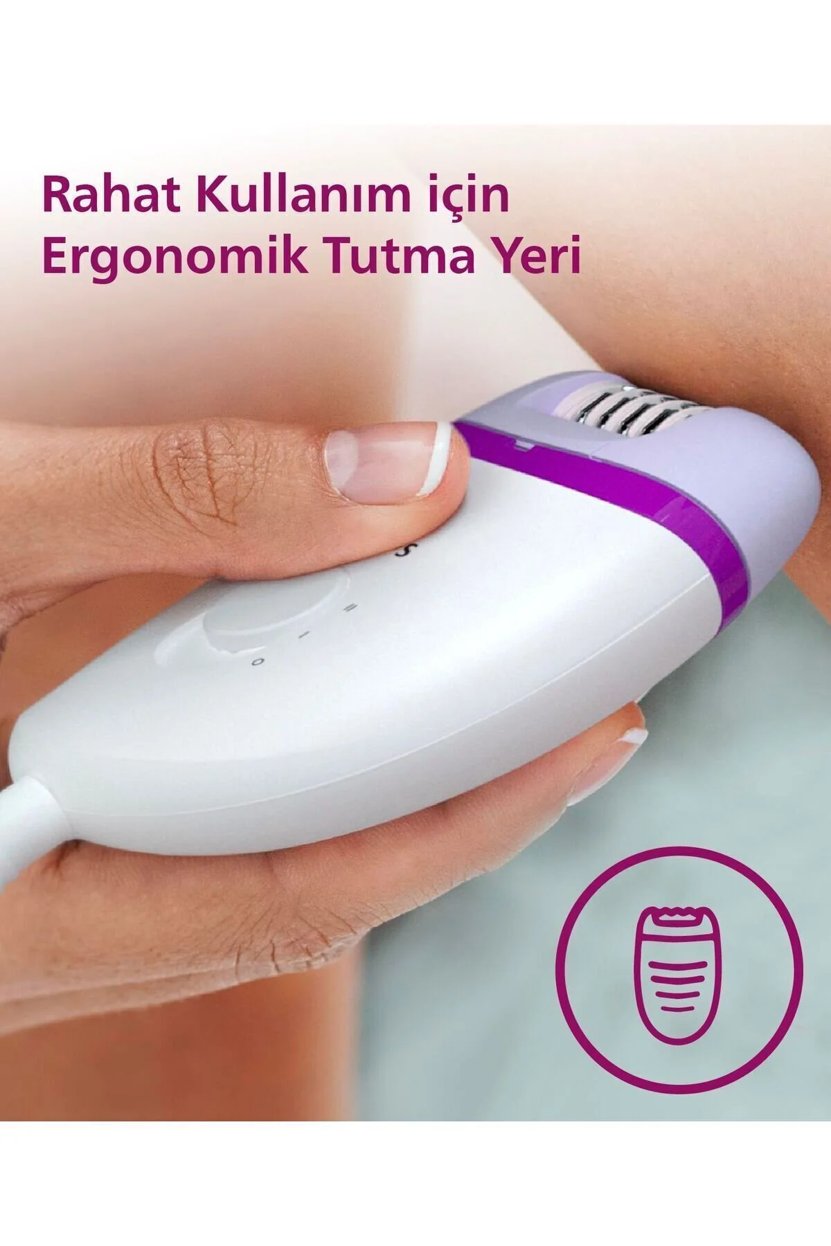 Philips BRE225/05 Kablolu Epilatör,Bacak İçin Kullanım,2 Hız Ayarı,Yıkanabilir Başlık