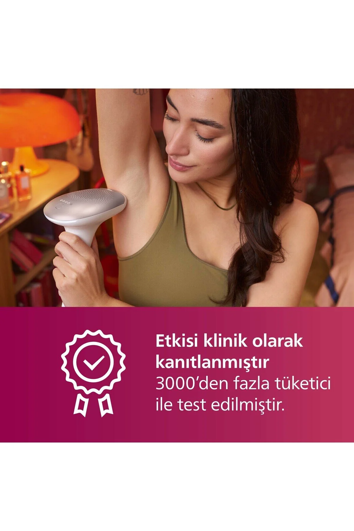 Philips Lumea 7000 Serisi BRI924/00 IPL Tüy Alma,Yüz Temizleme Cihazı, Vücut ve Yüz, 2 Başlık, Çanta