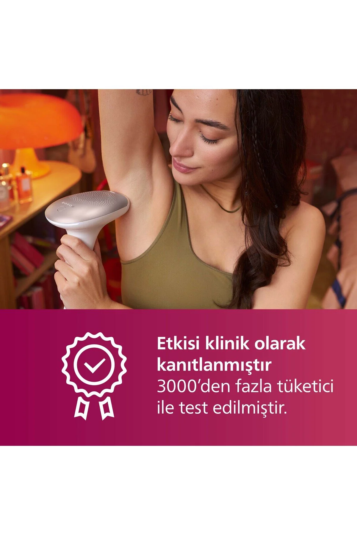 Philips Lumea 7000 Serisi SC1997/00 IPL Tüy Alma,Vücut ve Yüz için 2 Başlık,Çanta