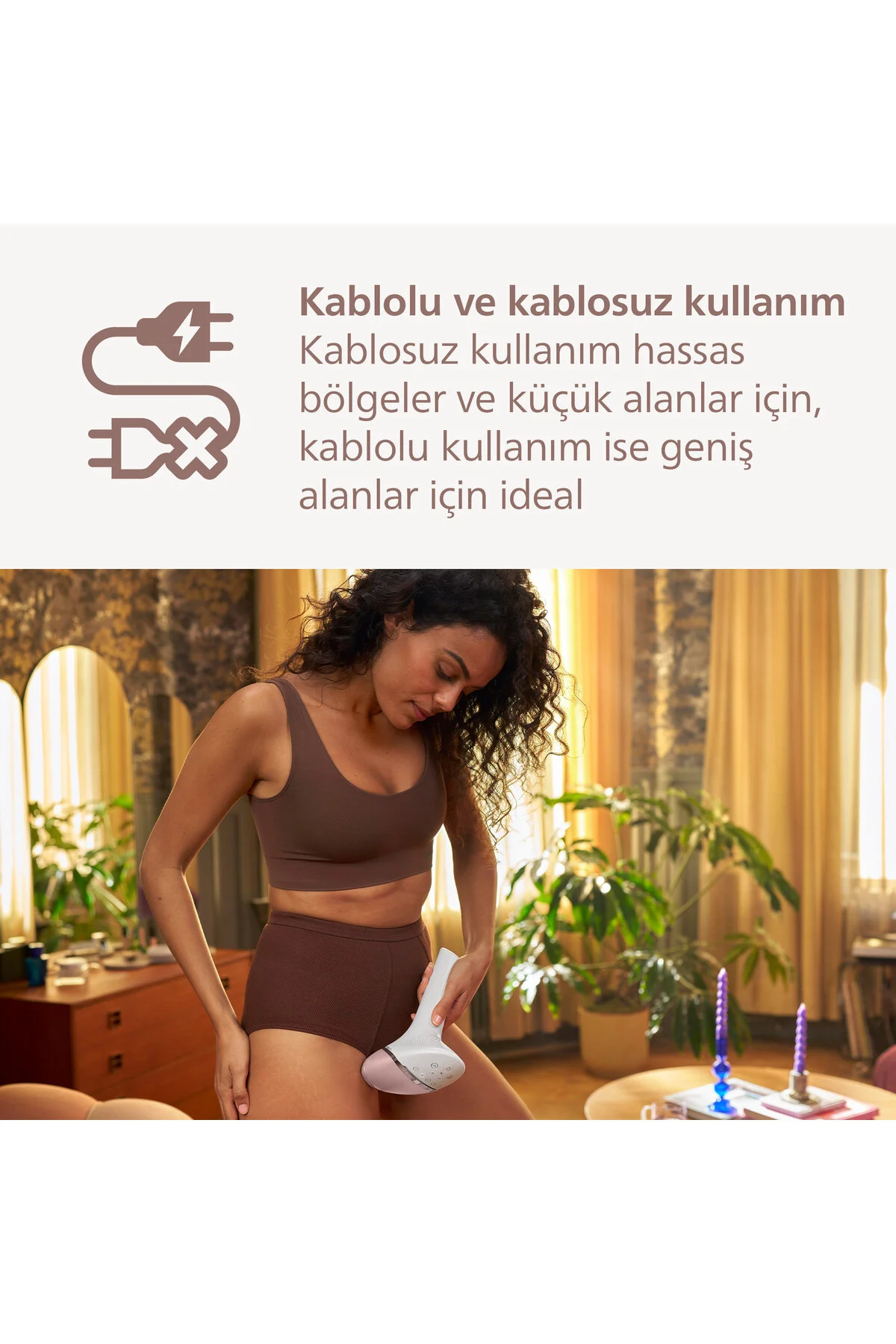Philips Lumea 9900 Serisi BRI950/02 Premium Çanta Hediyeli SET ,Vücut ve Yüz 2 Başlık,450.000 Atım