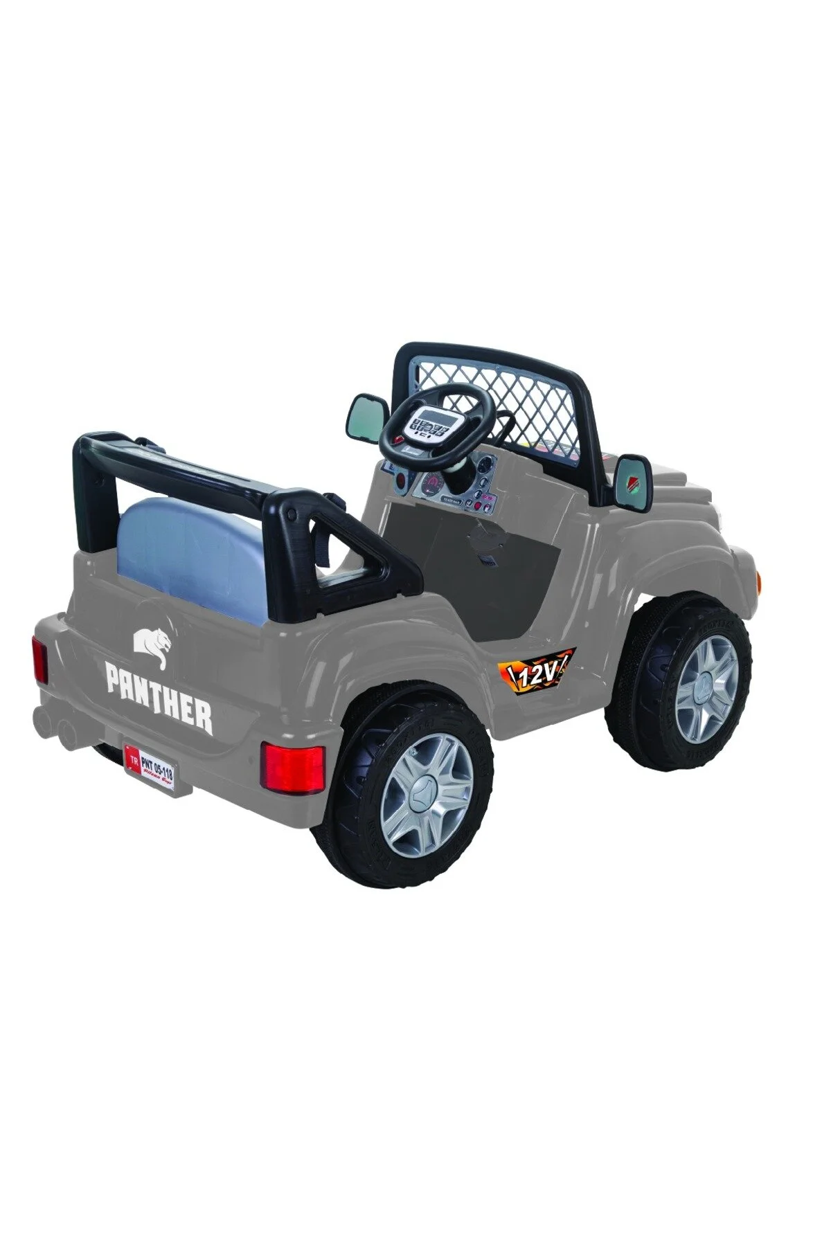 PİLSAN Panther Akülü Araba Siyah 12V – Uzaktan Kumandalı Çocuk Akülü Jeep