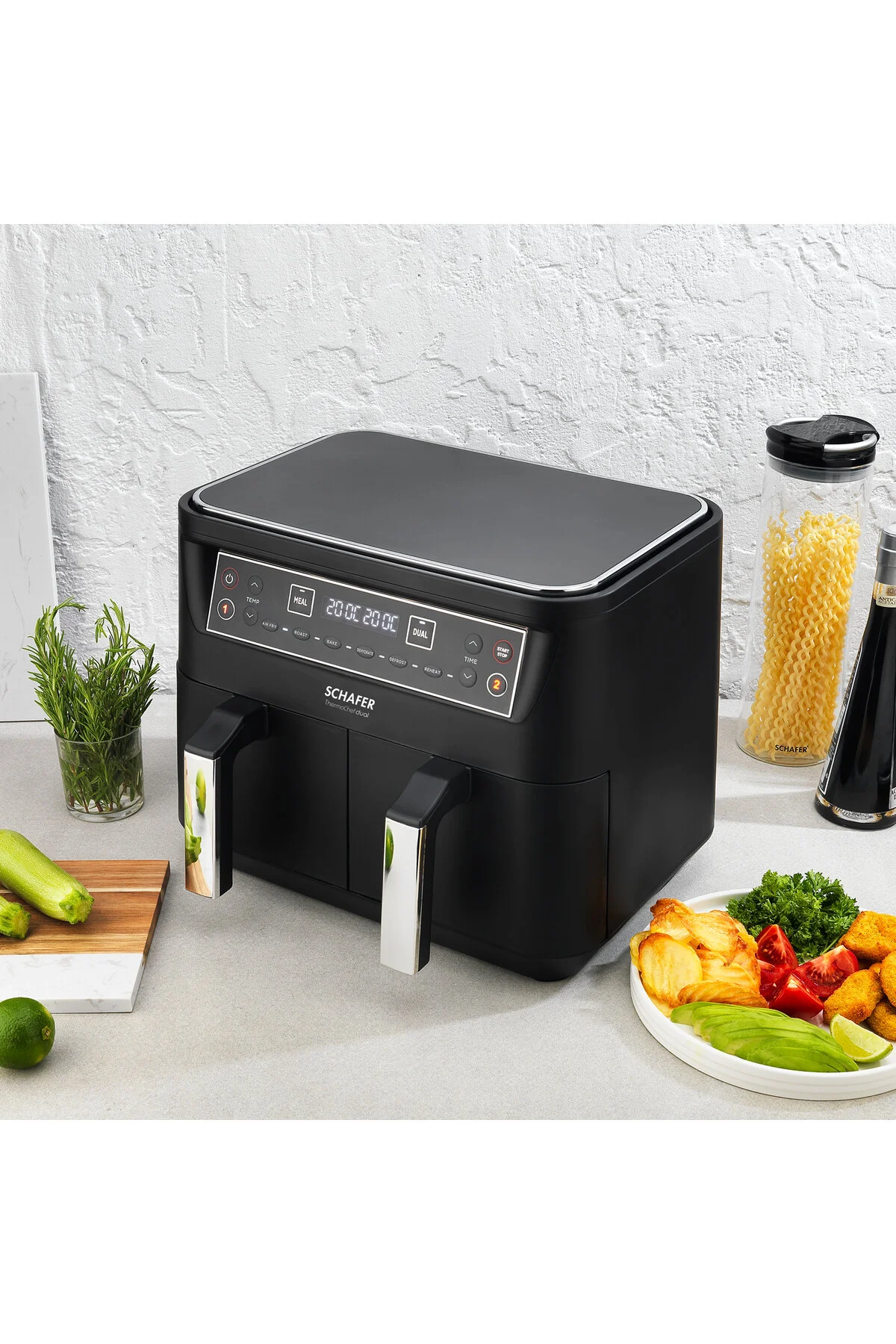 Schafer Schäfer Fit Fry Dual Dijital Airfryer/Sıcak Hava Fritözü 2SE205-25015-SIY01