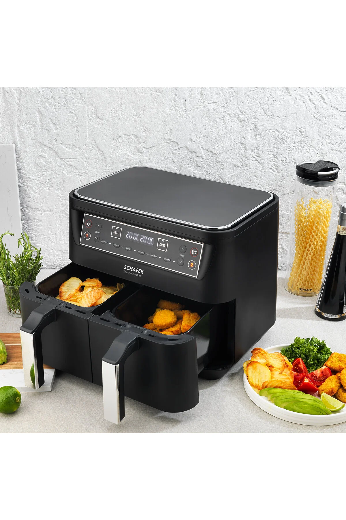 Schafer Schäfer Fit Fry Dual Dijital Airfryer/Sıcak Hava Fritözü 2SE205-25015-SIY01