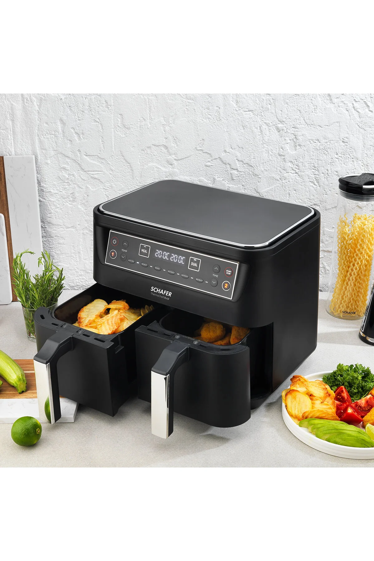 Schafer Schäfer Fit Fry Dual Dijital Airfryer/Sıcak Hava Fritözü 2SE205-25015-SIY01