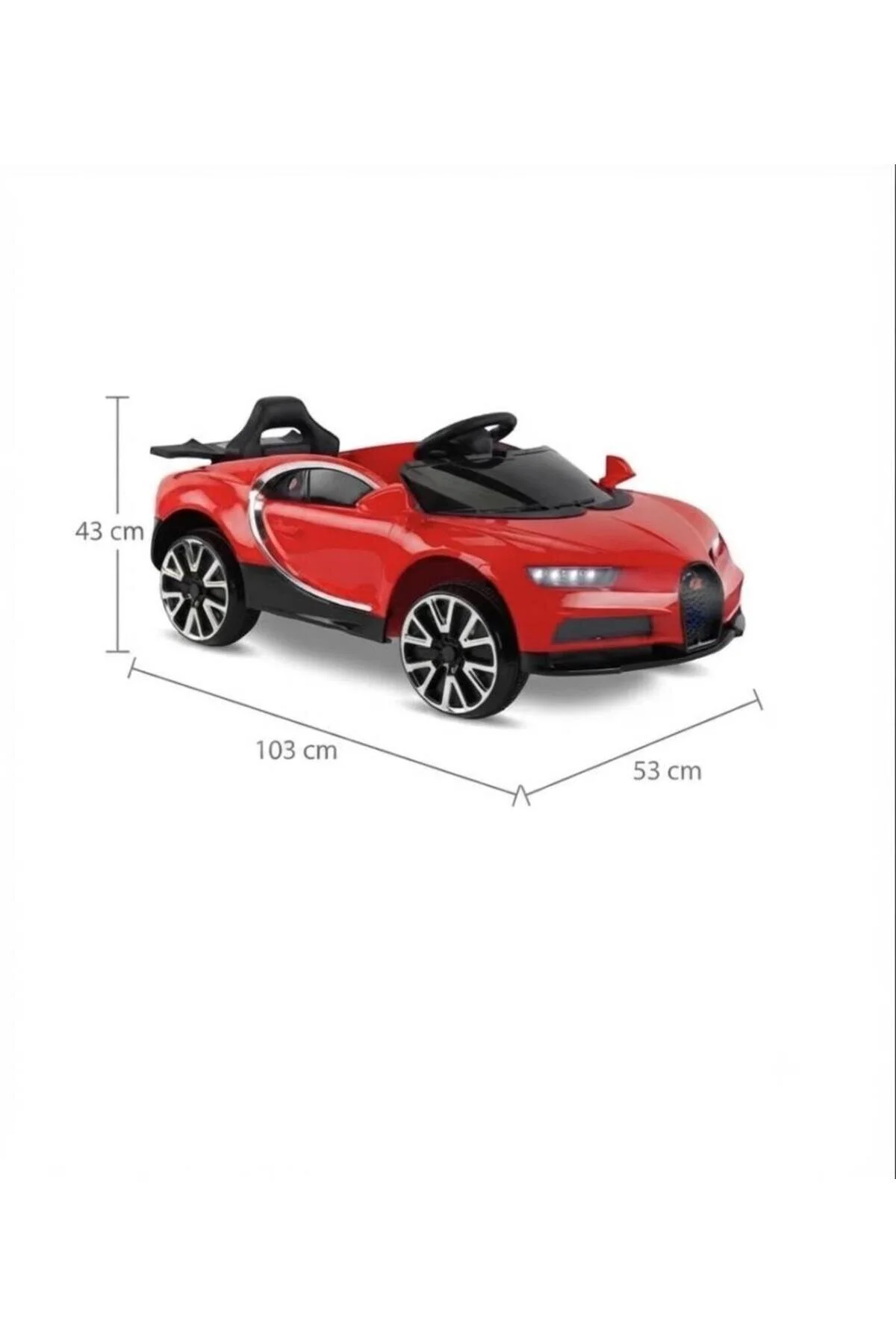 Tıfıl Toys 440 Bugo Drive Deri Koltuklu Kumandalı ve Süspansiyonlu Akülü Araba 12 Volt Kırmızı