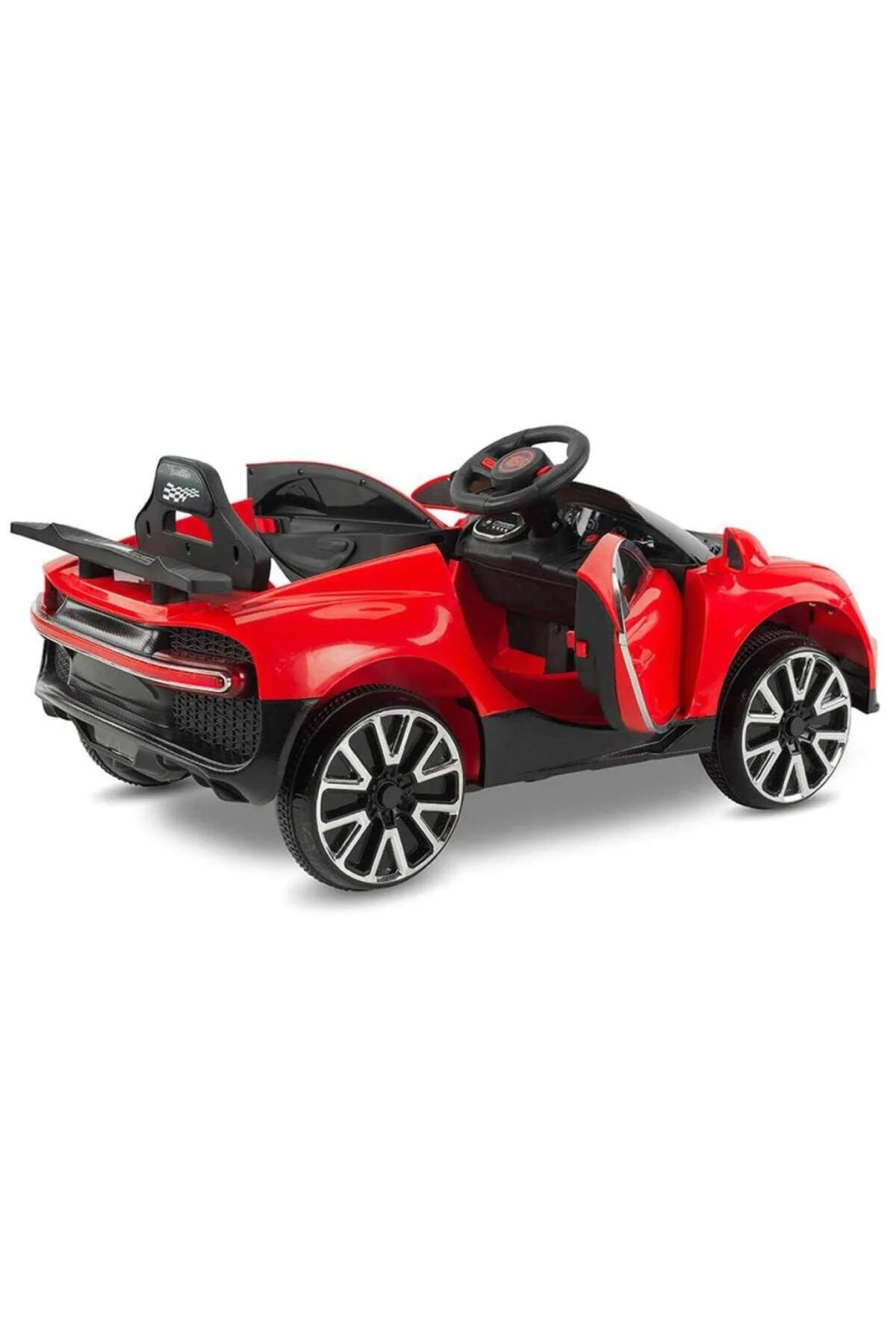 Tıfıl Toys 440 Bugo Drive Deri Koltuklu Kumandalı ve Süspansiyonlu Akülü Araba 12 Volt Kırmızı