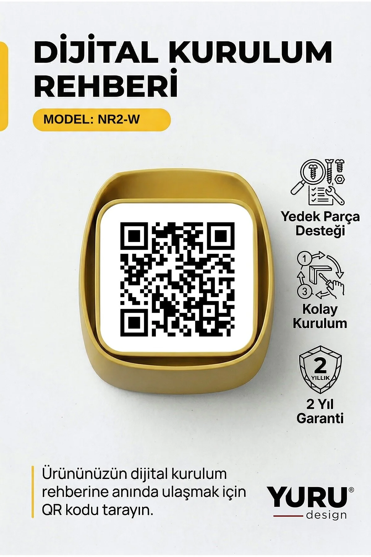 Yurudesign Noren Geniş Şifonyer 6 Çekmeceli Ahşap Ayaklı Bebek ve Çocuk Odası Beyaz NR2-W