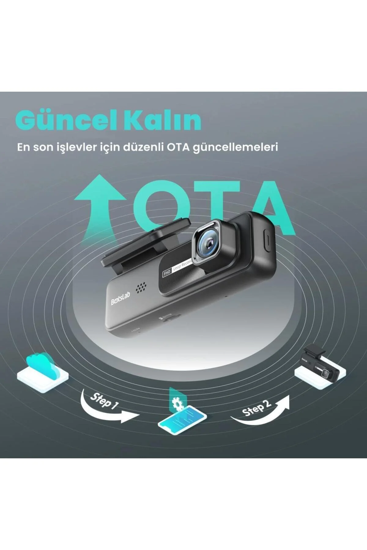 +360 Botslab Hk30 Pro 2k Qhd Wifi 140° Geniş Açı Gece Görüşlü Akıllı Araç Içi Kamera