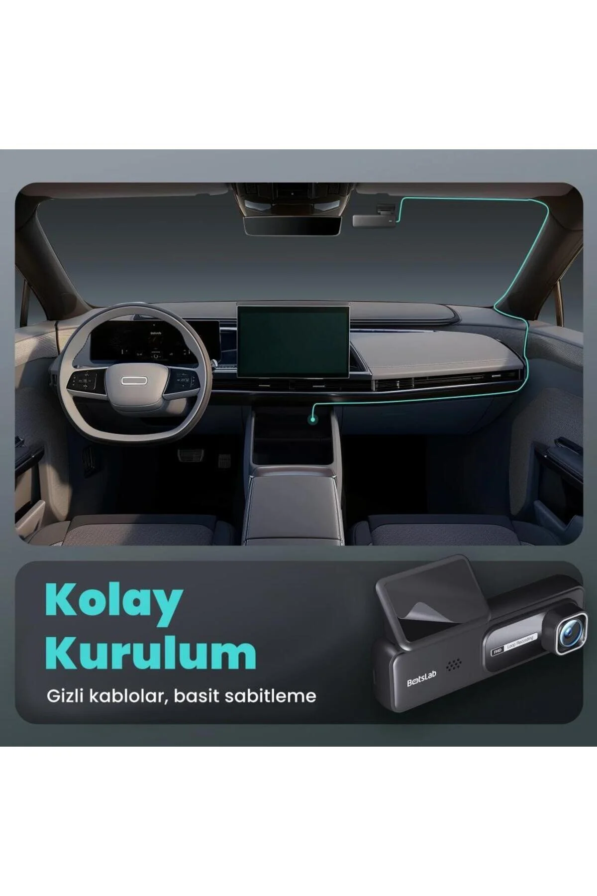 +360 Botslab Hk30 Pro 2k Qhd Wifi 140° Geniş Açı Gece Görüşlü Akıllı Araç Içi Kamera