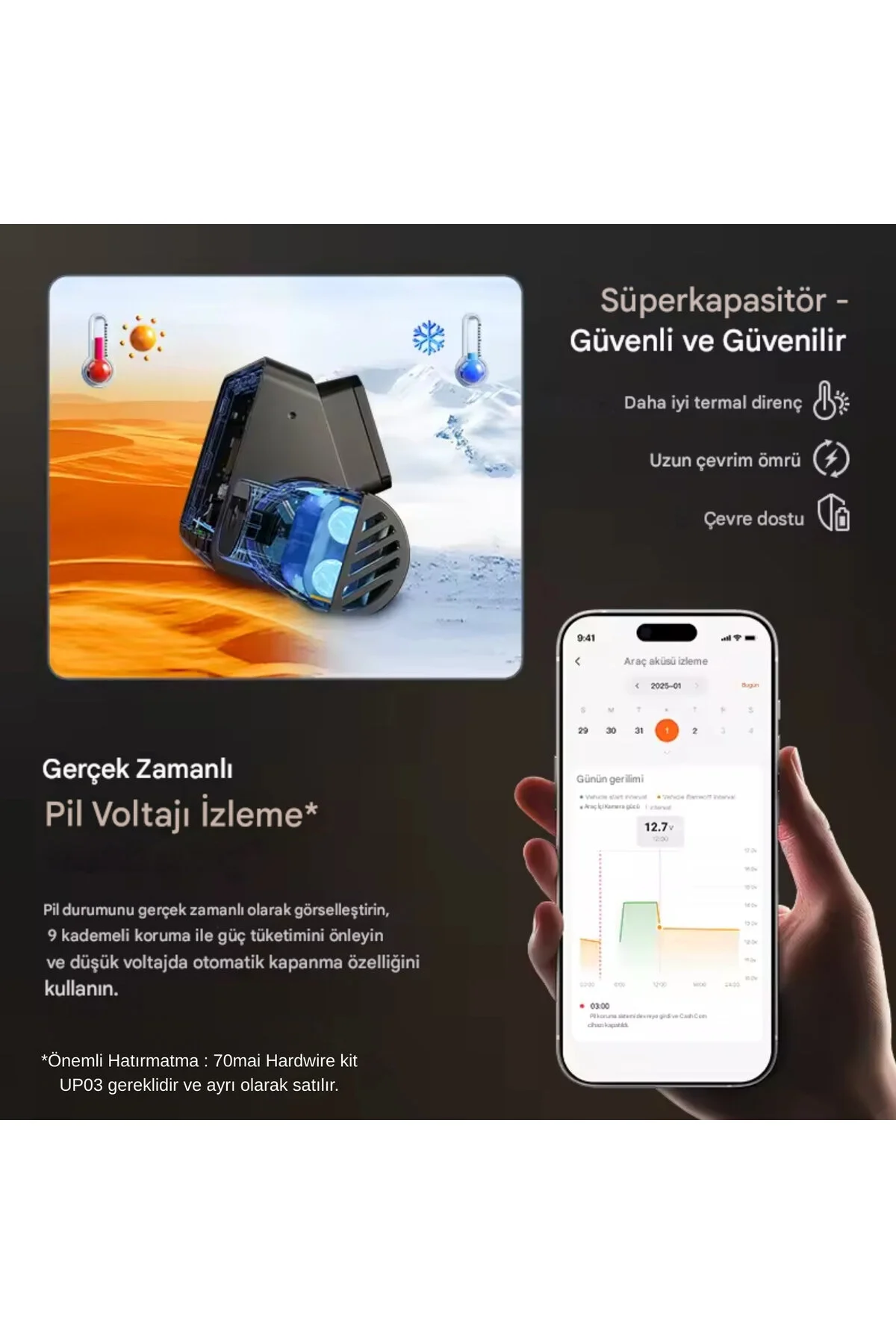 70MAİ A810S Ön Kamera + RC24 Arka Kamera