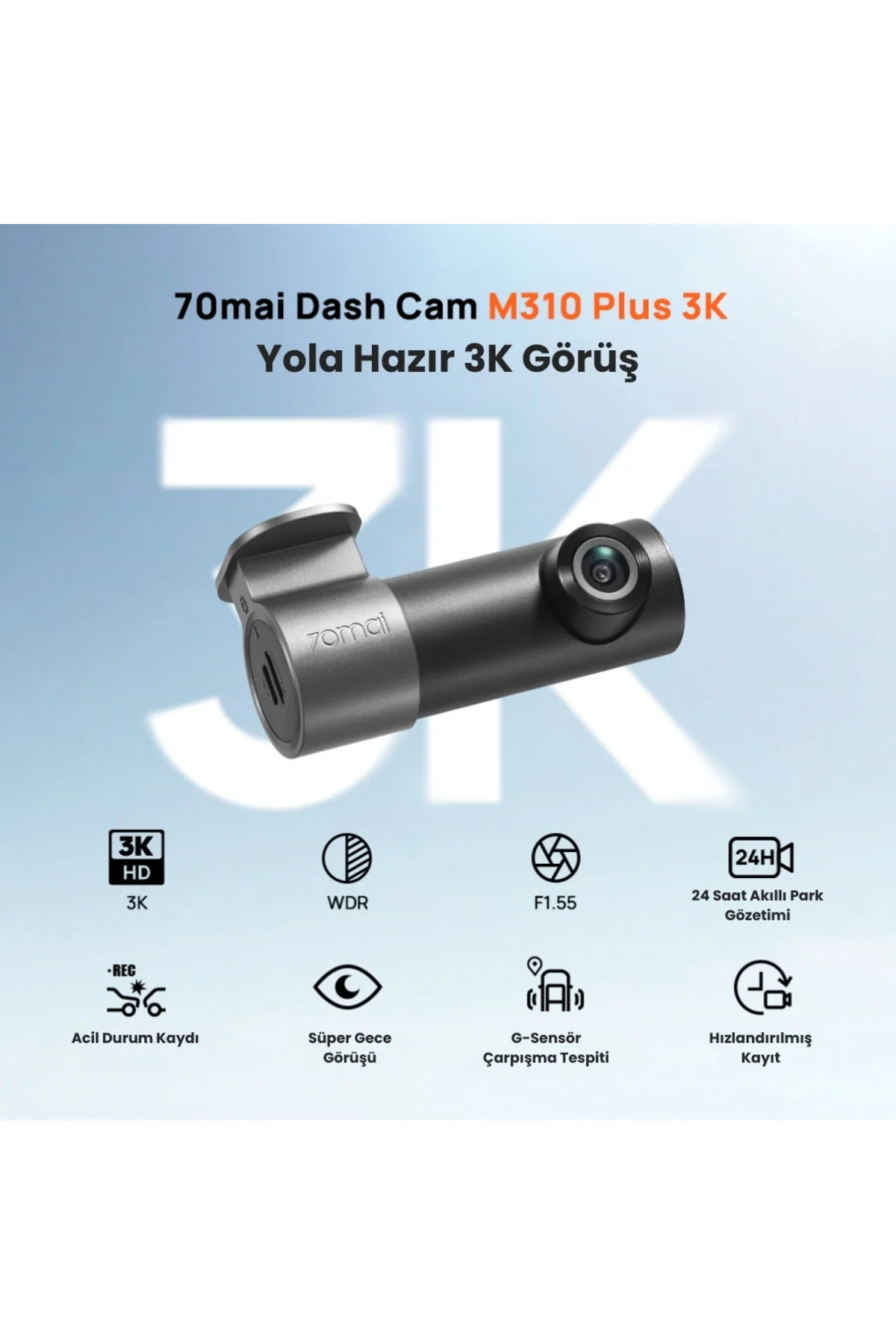 70MAİ M310 Plus 3K Ön Araç Kamerası
