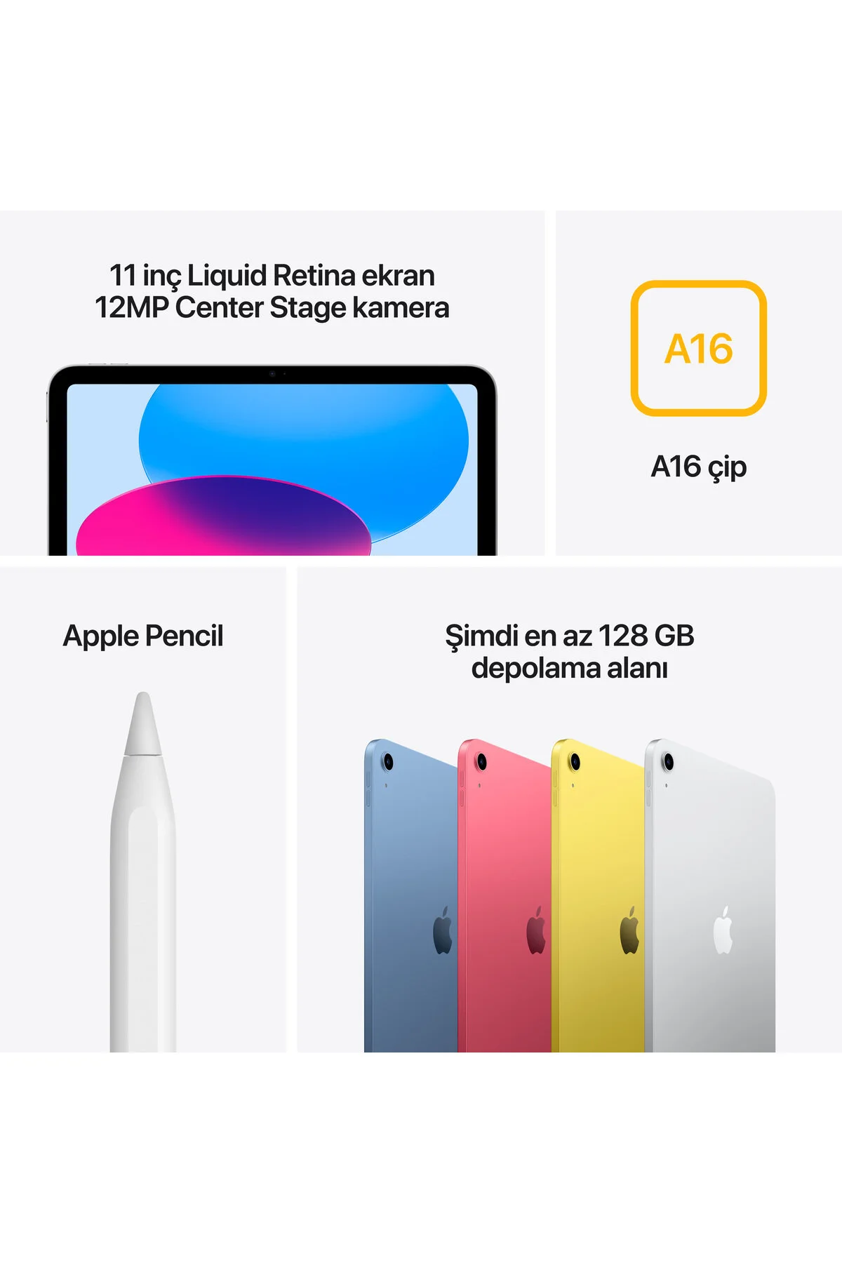 Apple 11" iPad Wi-Fi 128GB - Mavi