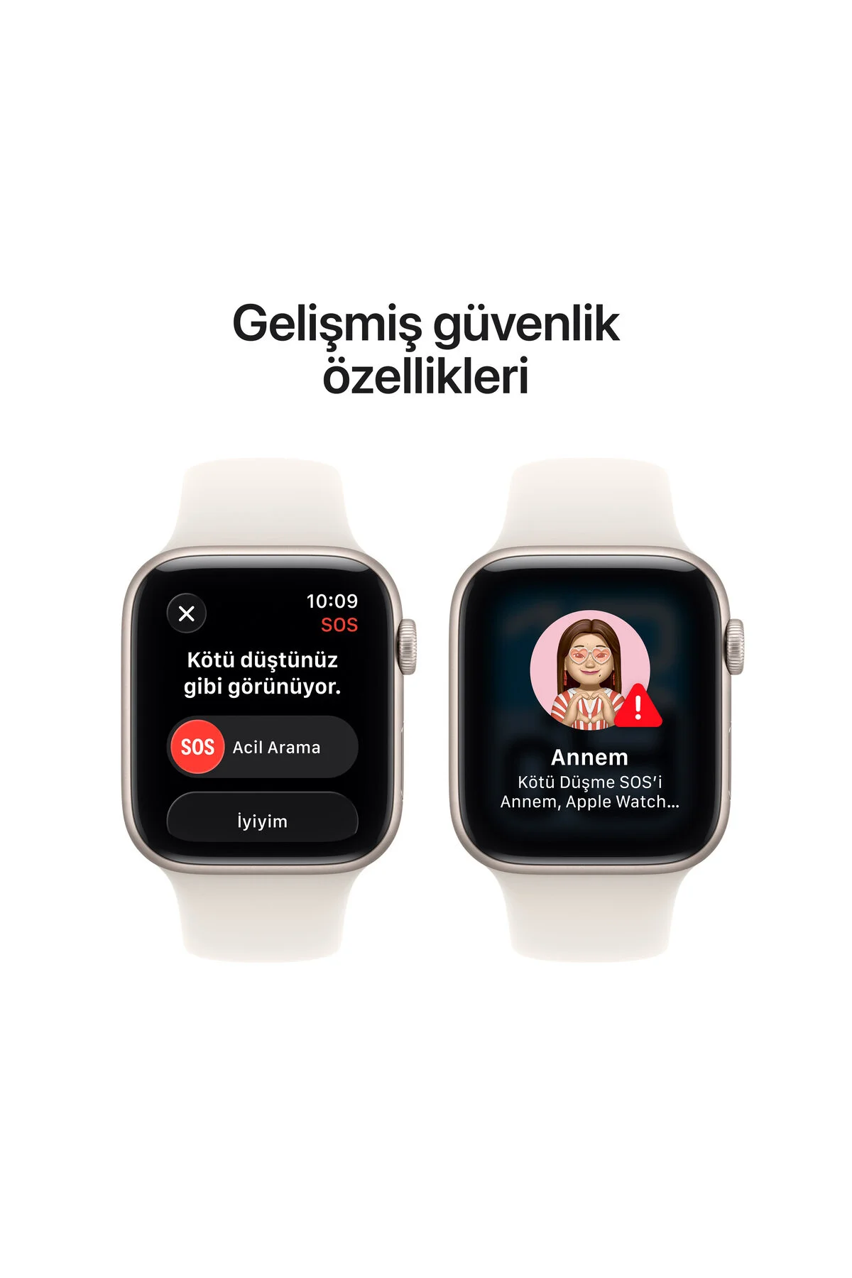 Apple Watch SE 3 GPS, 40mm Yıldız Işığı Alüminyum Kasa ve Yıldız Işığı Spor Kordon - S/M