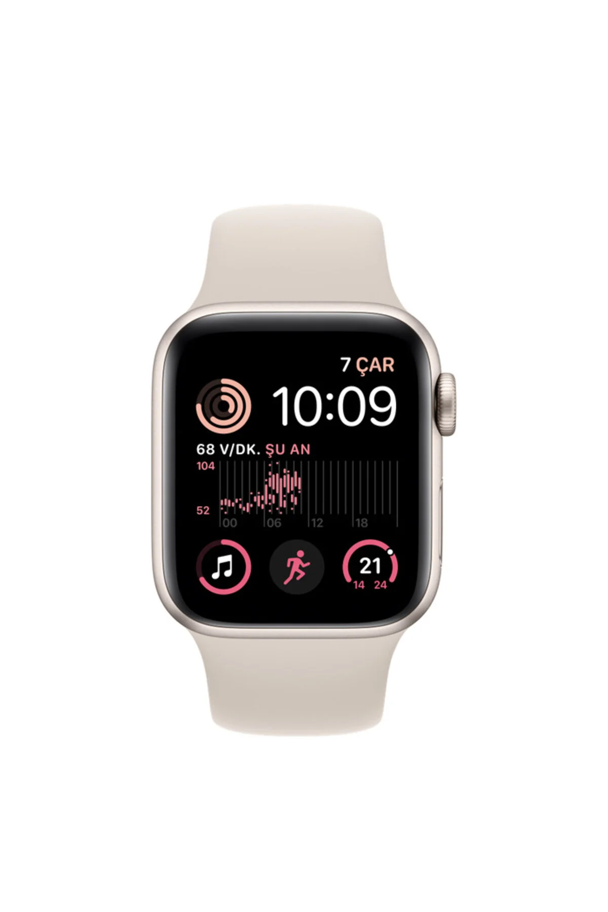 Apple Watch SE 40mm (2.Nesil) (GPS) Alüminyum Kasa Yıldız Işığı MNJP3TU/A - A Kalite