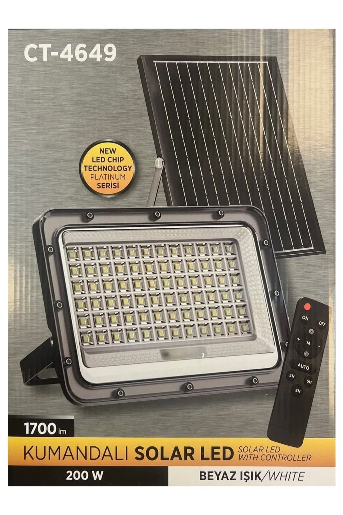 Cata 200W Kumandalı Led Solar Projektör CT-4649