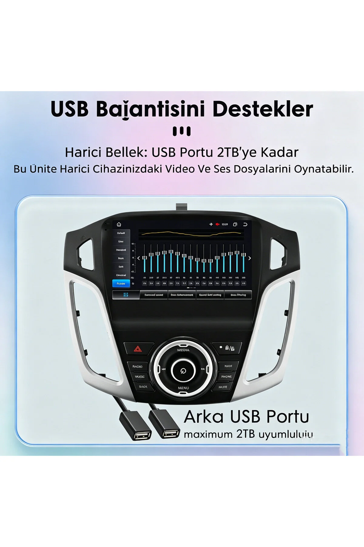 CONION Ford Focus 3/4 2012-2018 Uyumlu 9 İnç Ekran Android 14 Kablosuz Carplay 4GB Ram 32GB Rom Navigasyon Multimedya