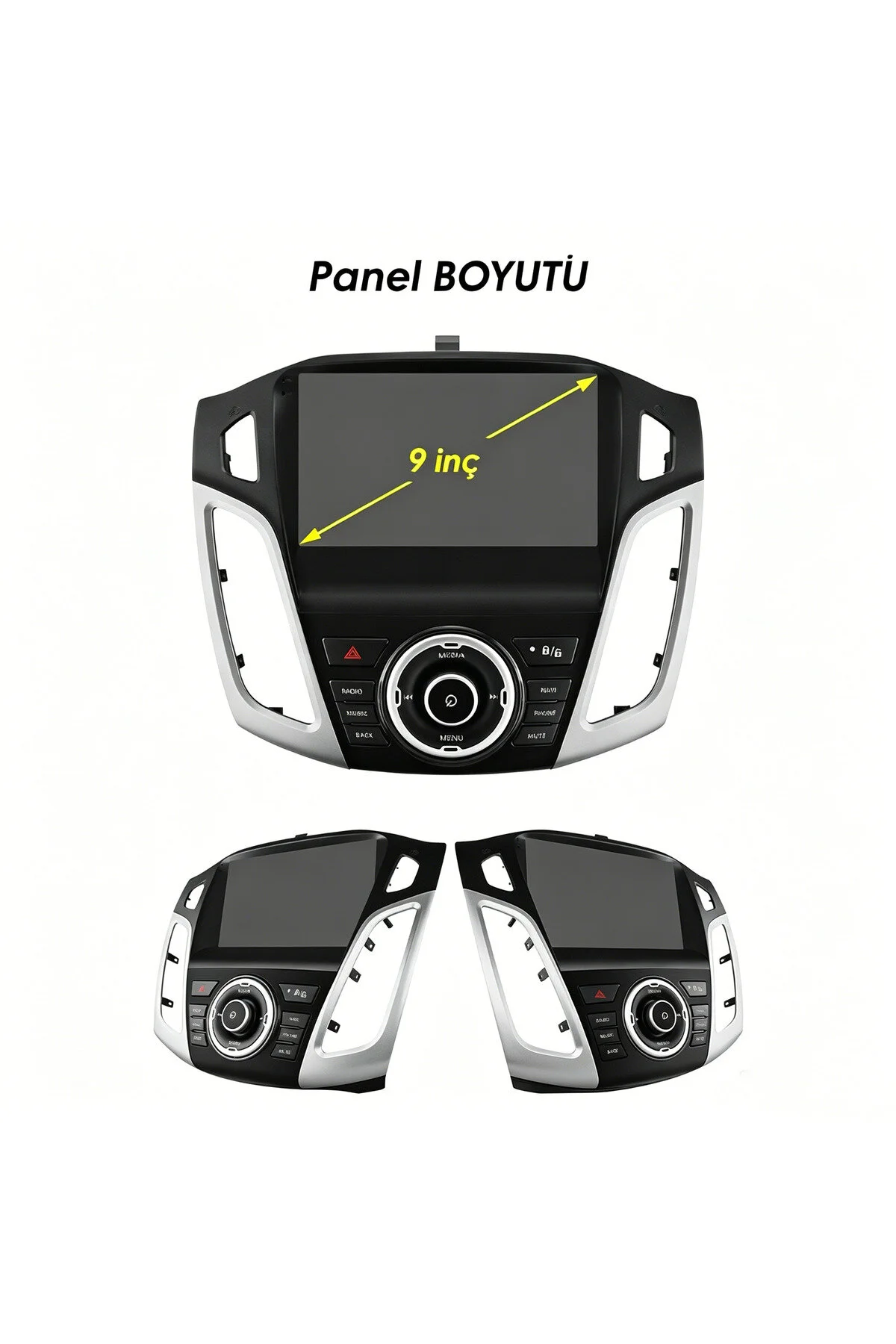 CONION Ford Focus 3/4 2012-2018 Uyumlu 9 İnç Ekran Android 14 Kablosuz Carplay 4GB Ram 32GB Rom Navigasyon Multimedya