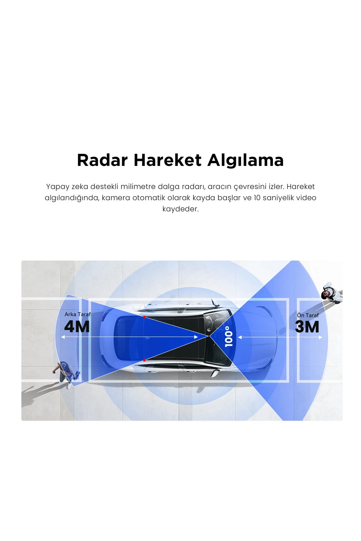 DDPAI N5 Dual Araç Içi Kamera Radar Modülü Kablolu kit