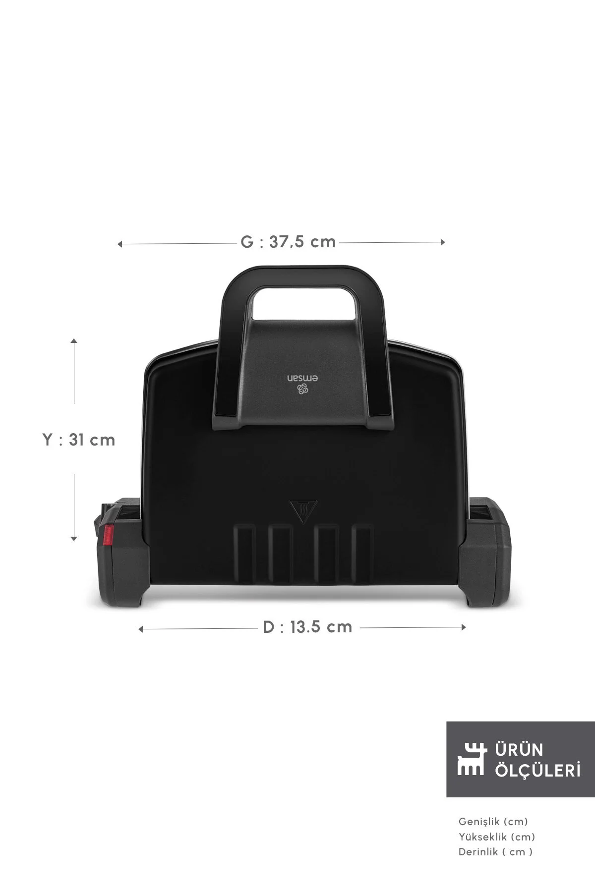 Emsan Future Essential Tost Makinesi Matte Black 1800 W 4 Dilim Kapasiteli