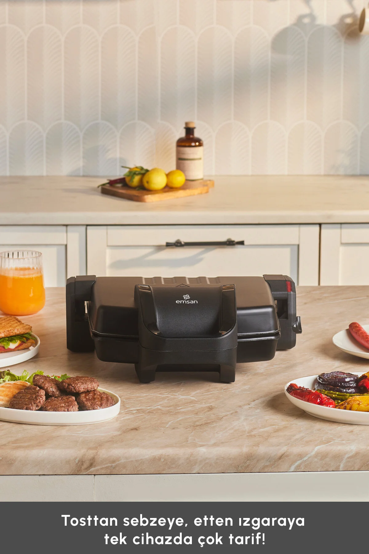 Emsan Future Essential Tost Makinesi Matte Black 1800 W 4 Dilim Kapasiteli