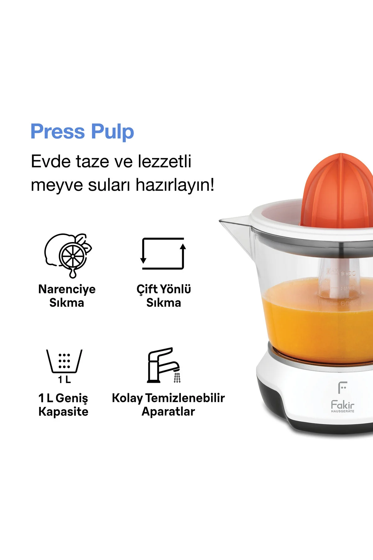 Fakir Press Pulp Narenciye Sıkacağı